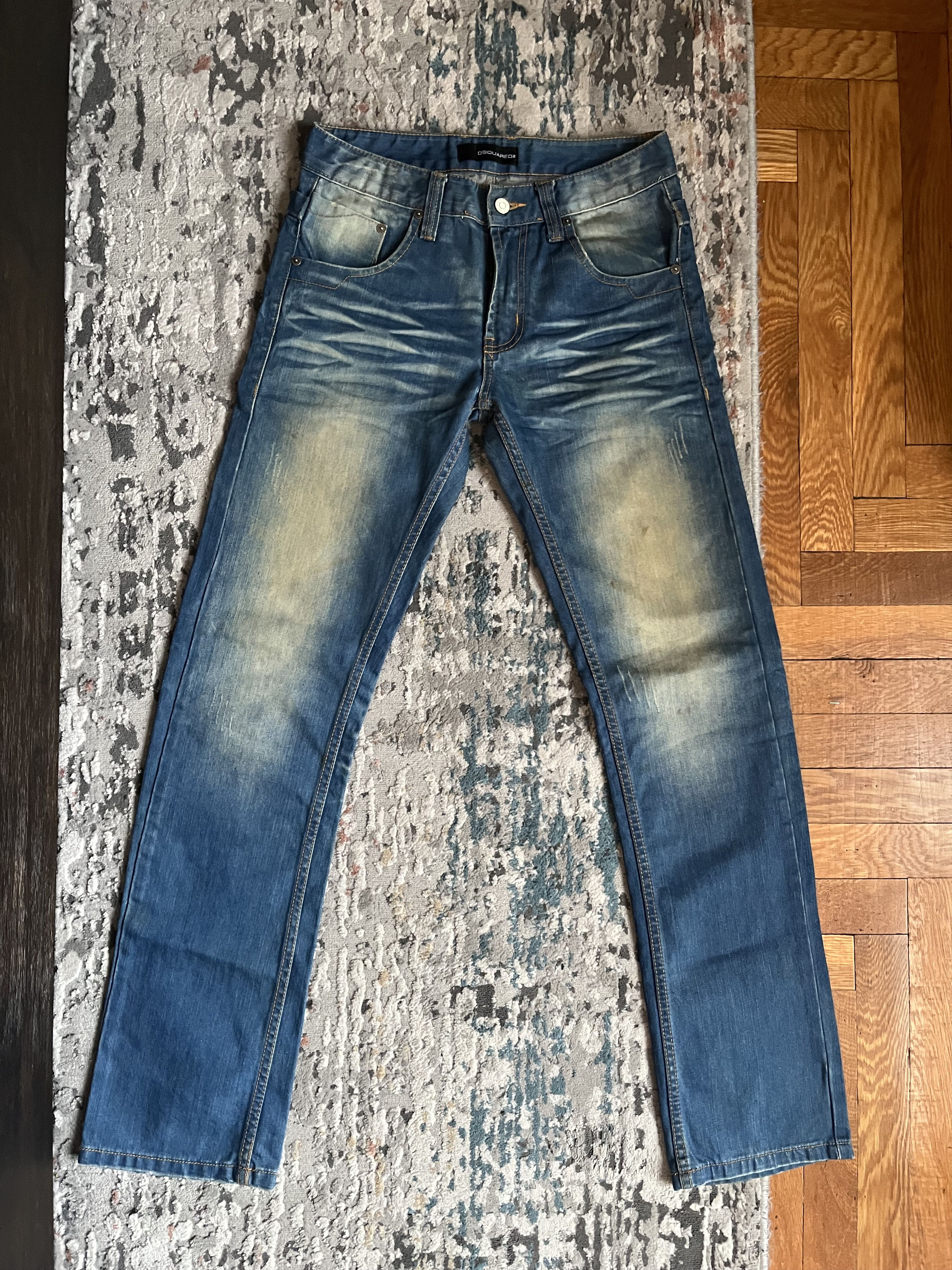 DSQUARED2 Bleached Denim Blue Jeans