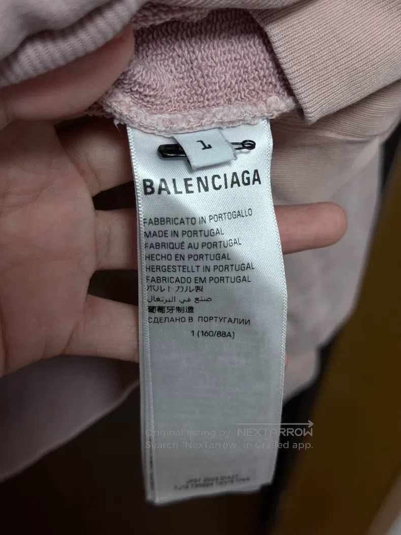 Balenciaga Balenciaga Logo Print Hooded Long Sleeve Sweatshirt Women' Size S / US 4 / IT 40 - 7 Thumbnail
