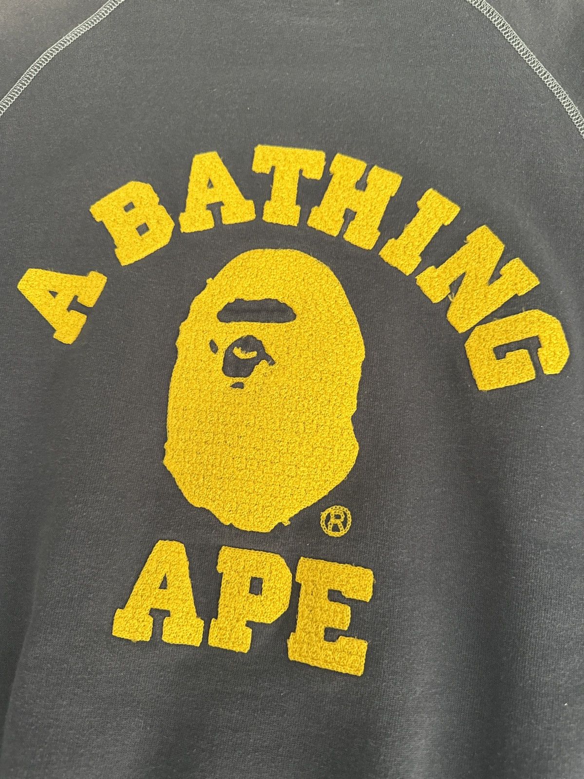 Bape Bathing Ape College Logo Embroidered Sweater Navy Blue Size US M / EU 48-50 / 2 - 4 Thumbnail