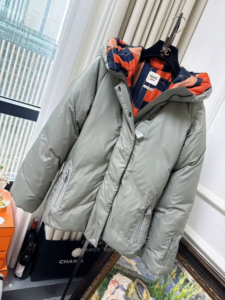 Hermes Hermes Sage gray smoky color ski down jacket Size XS / US 0-2 / IT 36-38 - 1 Thumbnail
