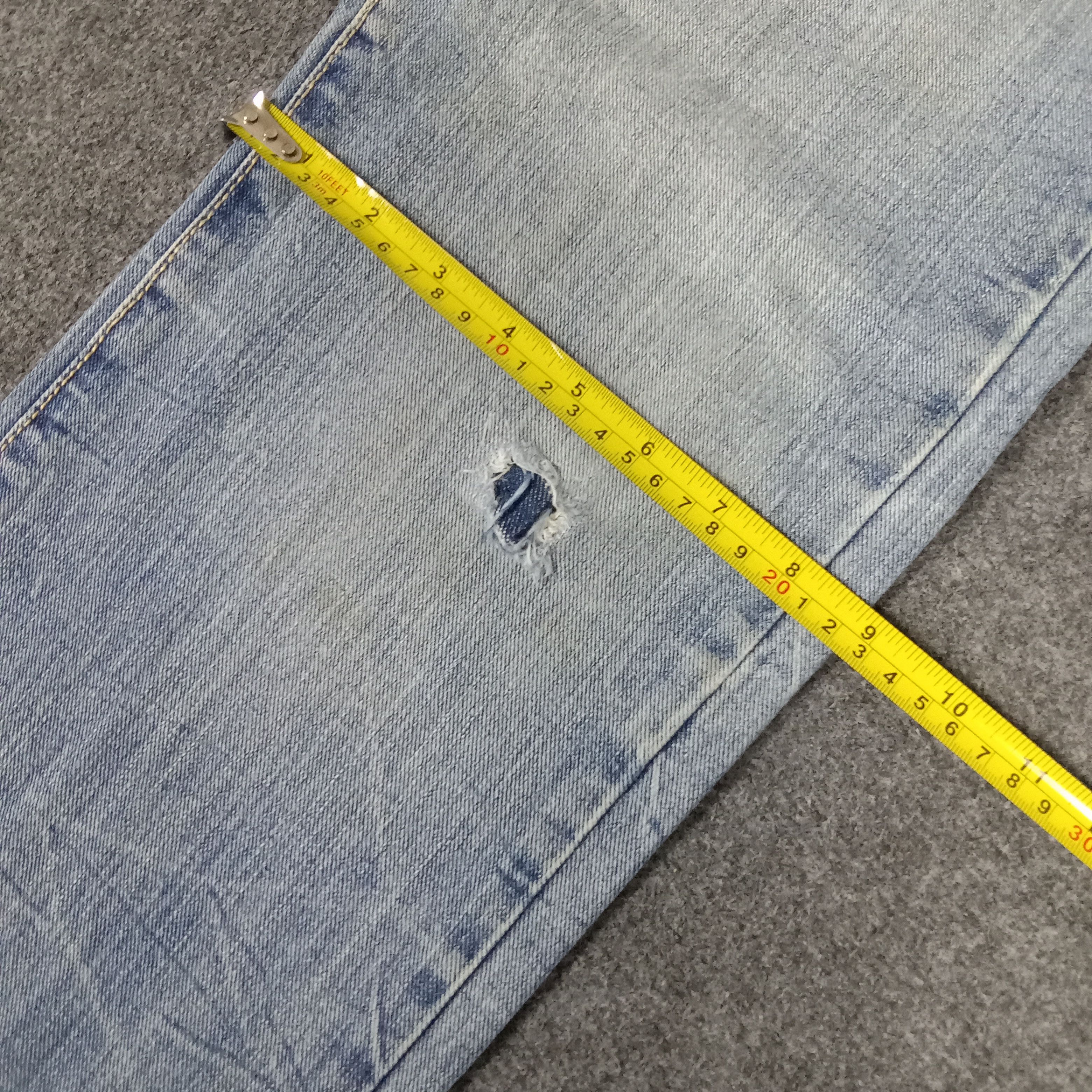 Japanese Brand × Vintage Back & Forth Back Print Punk Style Denim Jeans Size US 31 - 12 Thumbnail