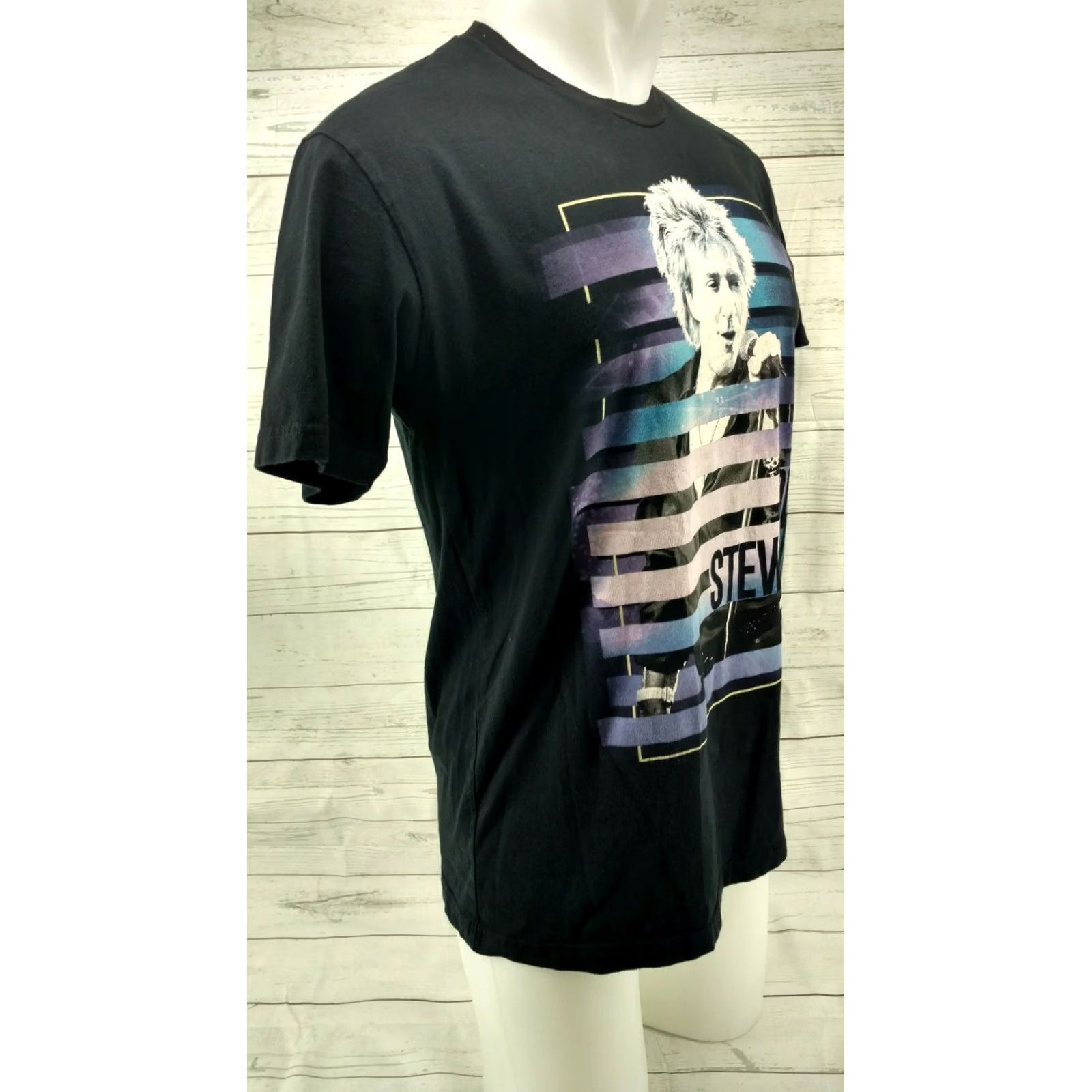 Next Level Next Level Apparel Distressed Rod Stewart Tour 2017 T Shirt Black Cotton M Mens Graphic Tee Size US M / EU 48-50 / 2 - 5 Thumbnail