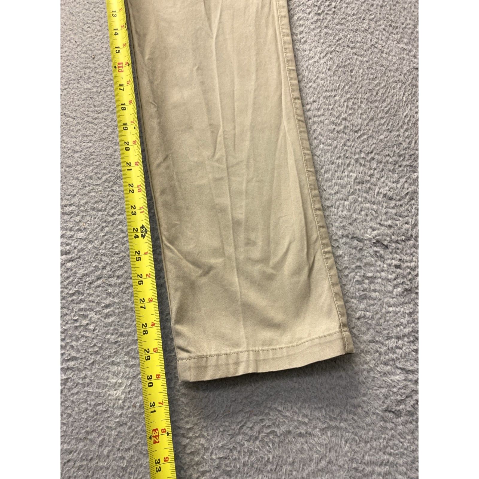Gap GAP Men's Khaki Chino Pants Trousers 30x30 Slim Flat Front Cotton Blend Spandex Pocket Logo Button Zip Khaki" Size US 30 / EU 46 - 5 Thumbnail