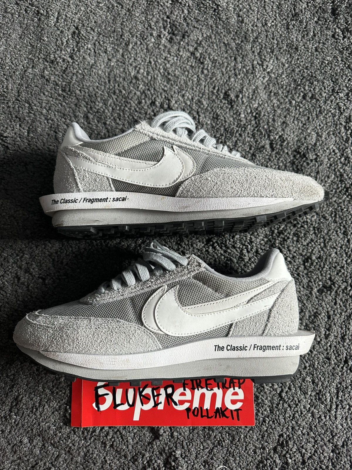 Fragment Design × Nike × Sacai Nike LDWaffle sacai Fragment "Light Smoke Grey - NO BOX Size US 10 / EU 43 - 2 Thumbnail