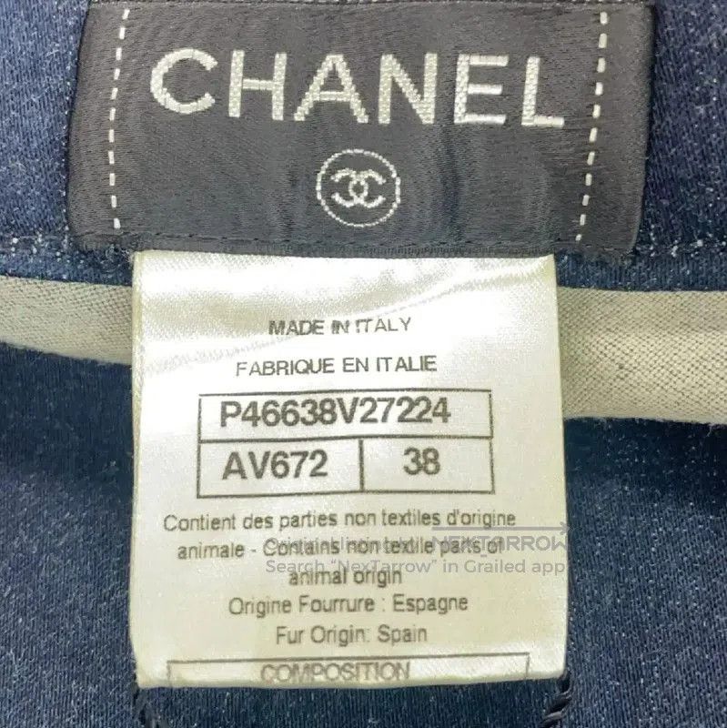 Chanel Chanel Navy Cotton Casual Pants . Size 23" - 3 Thumbnail