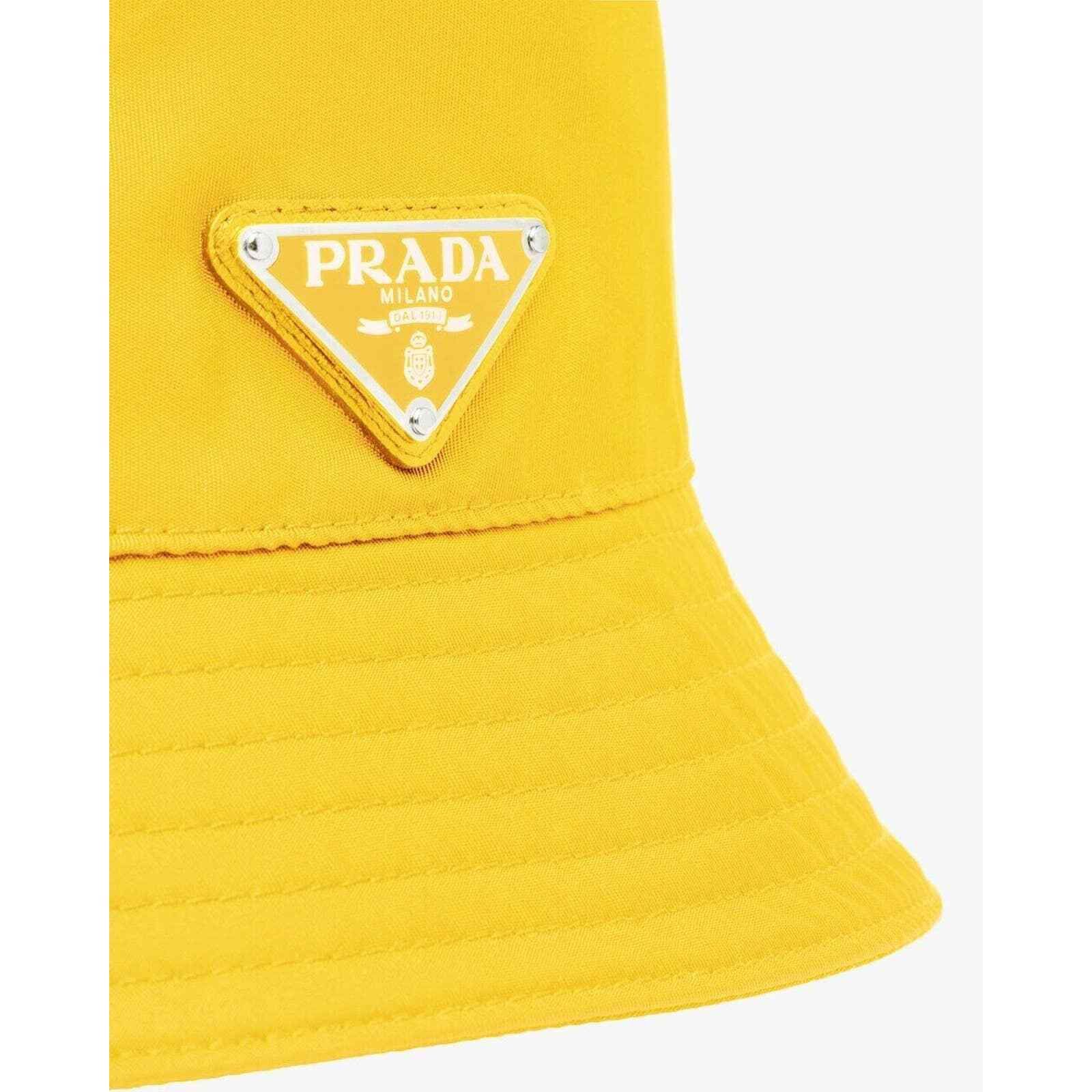 Prada Prada Re-Nylon Triangle Logo Nylon Sun Bucket Hat L Large Size ONE SIZE - 3 Thumbnail