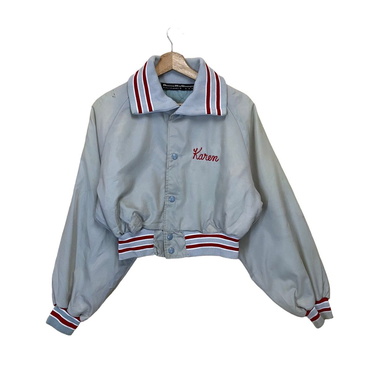 Japanese Brand Vintage 90s American Rag Compagnie Cropped Varsity Jacket Size US M / EU 48-50 / 2 - 7 Thumbnail