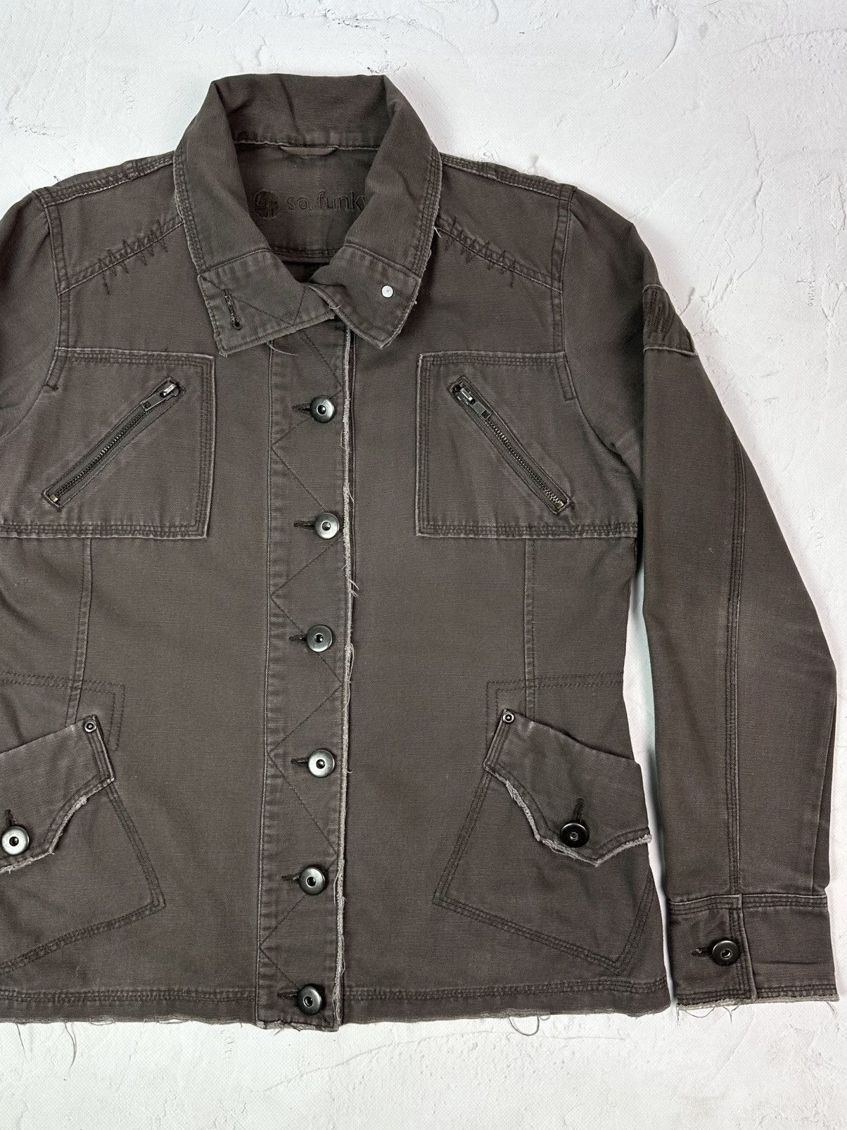 Vintage Vintage Washed Brown Multi pocket Jacket Size XL / US 12-14 / IT 48-50 - 3 Thumbnail
