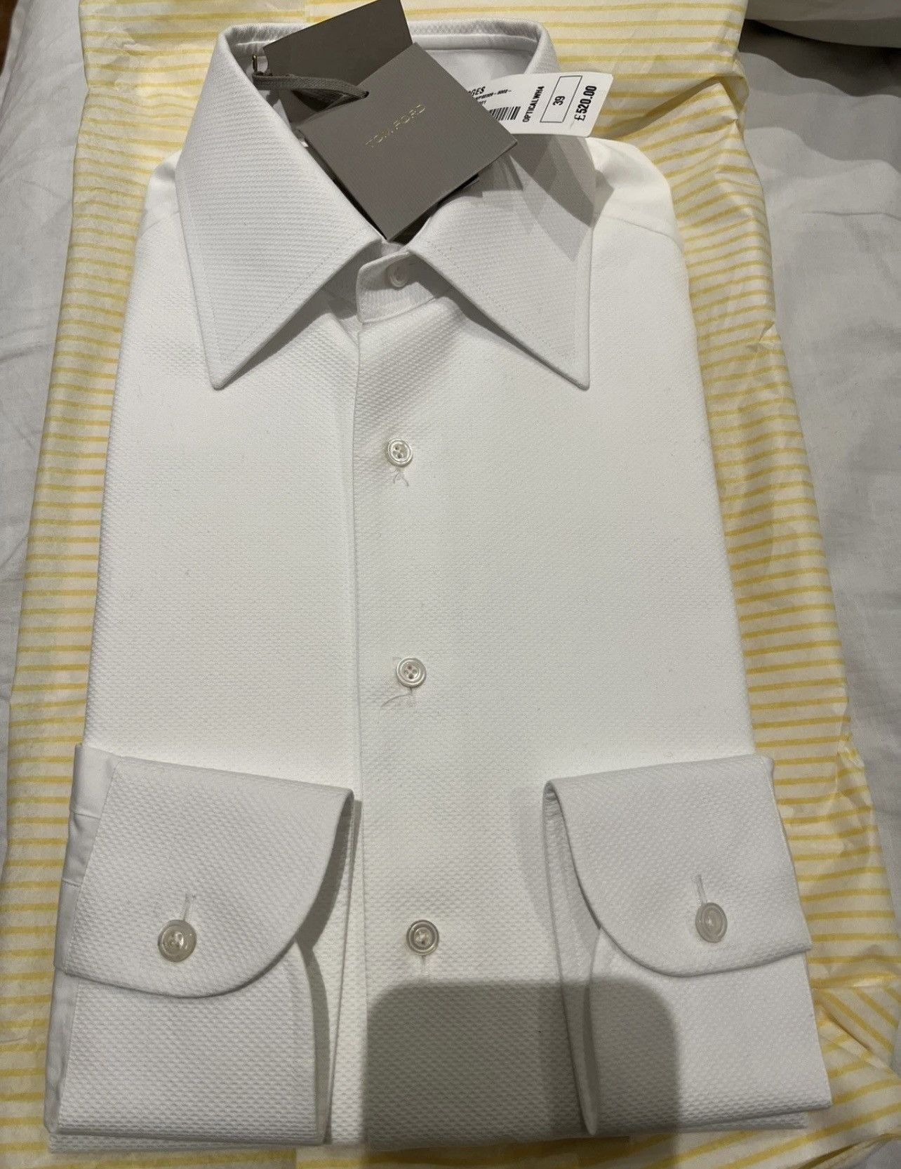 Tom Ford TOM FORD White Dress tuxedo Shirt Size 15 39 Long Sleeves Size US M / EU 48-50 / 2 - 3 Thumbnail