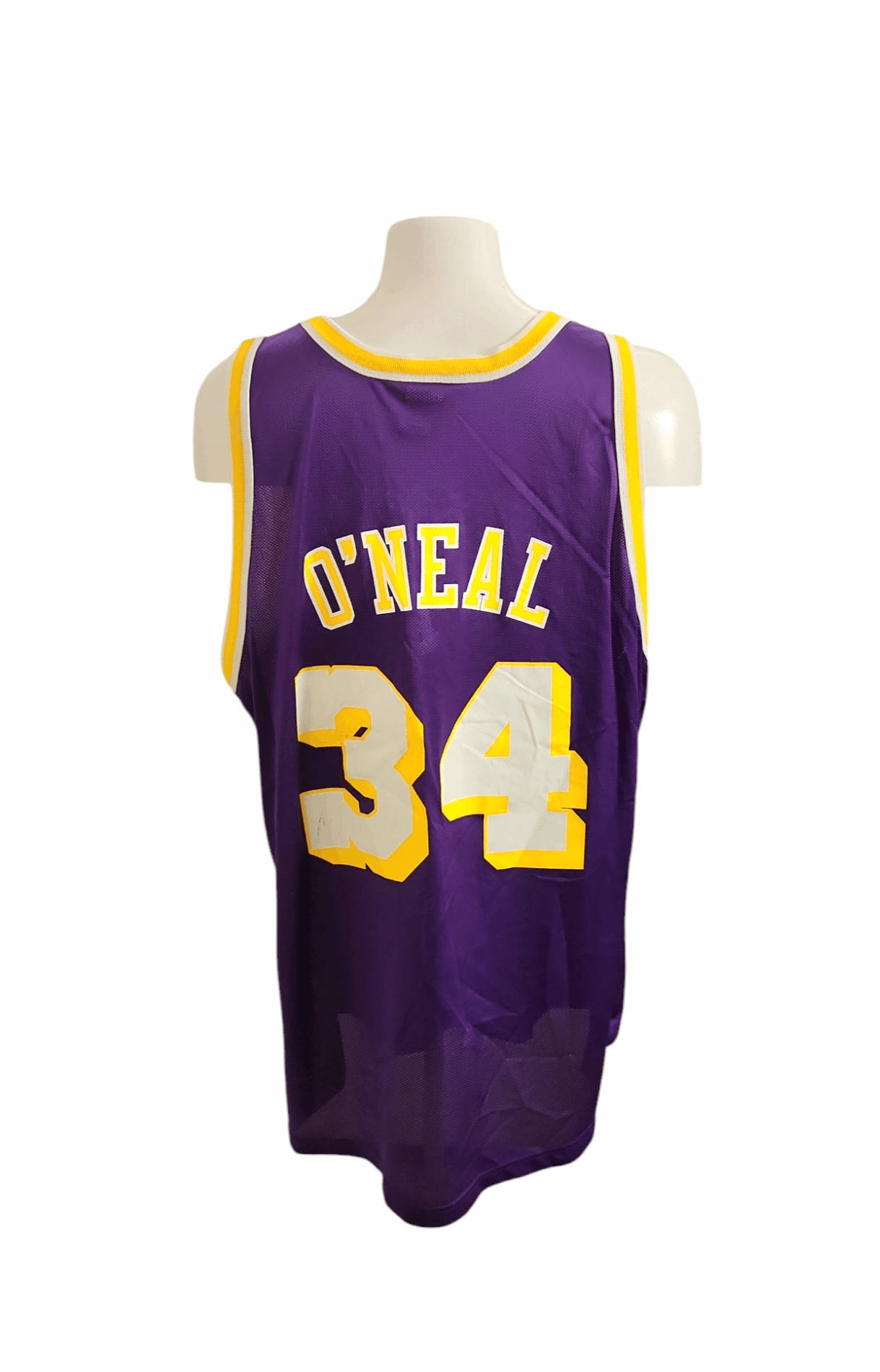Champion × NBA × Vintage NBA LOS ANGELES LAKERS BASKETBALL SHIRT JERSEY CHAMPION #34 Size US L / EU 52-54 / 3 - 5 Thumbnail