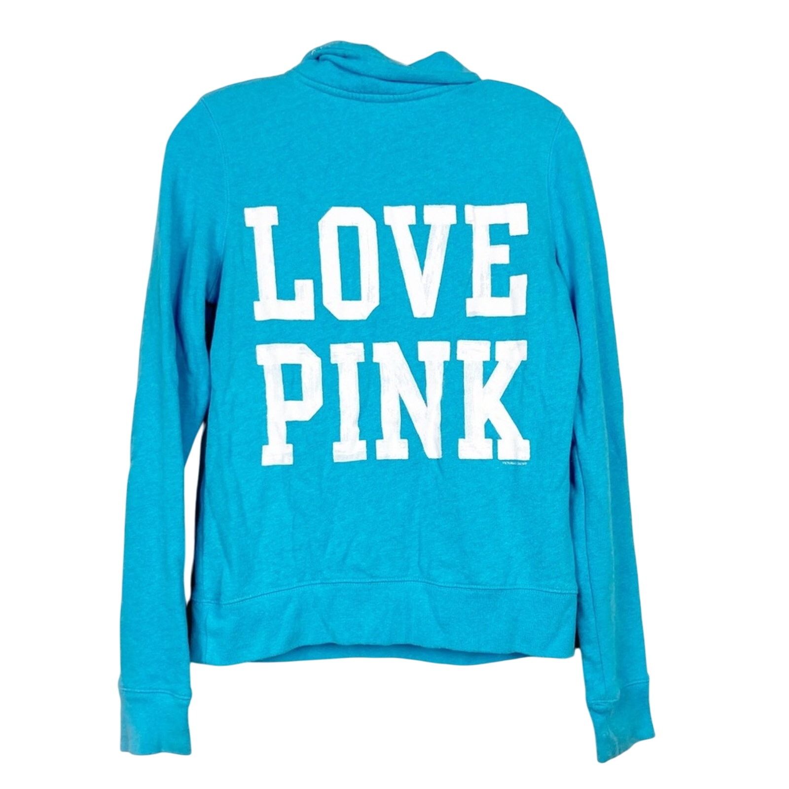 Victoria's Secret Victoria's Secret Pink Blue Quarter Zip Pullover Sz XS Size XS / US 0-2 / IT 36-38 - 3 Thumbnail