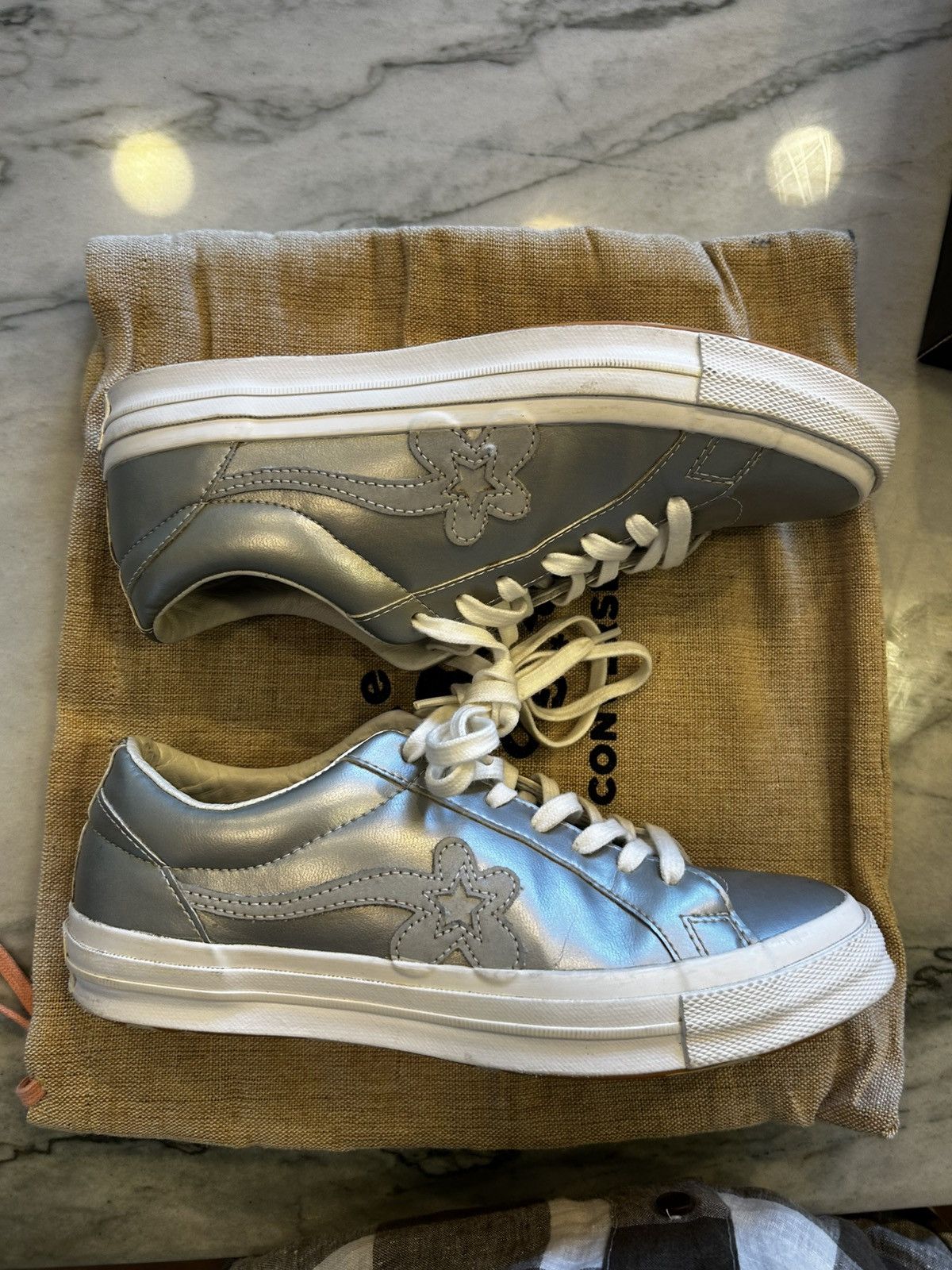 Converse × Golf Wang × Golf le Fleur Converse x Golf Le Fleur* low top Silver 3M Size US 8 / EU 41 - 13 Thumbnail
