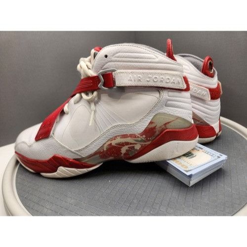 Jordan Brand Air Jordan mens 11.5 Retro 8.0 Retro White Red amazing condi Size US 11.5 / EU 44-45 - 18 Thumbnail