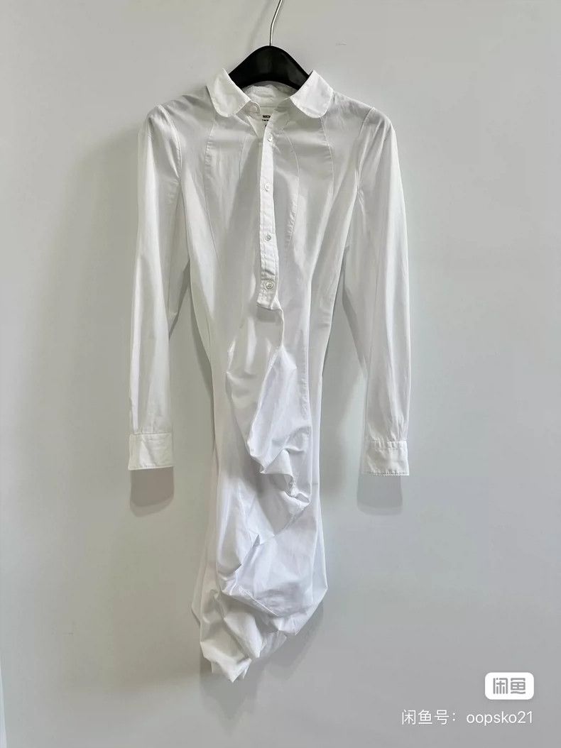Comme des Garcons Comme Des Garcons Distorted white shirt dress Size S / US 4 / IT 40 - 1 Thumbnail