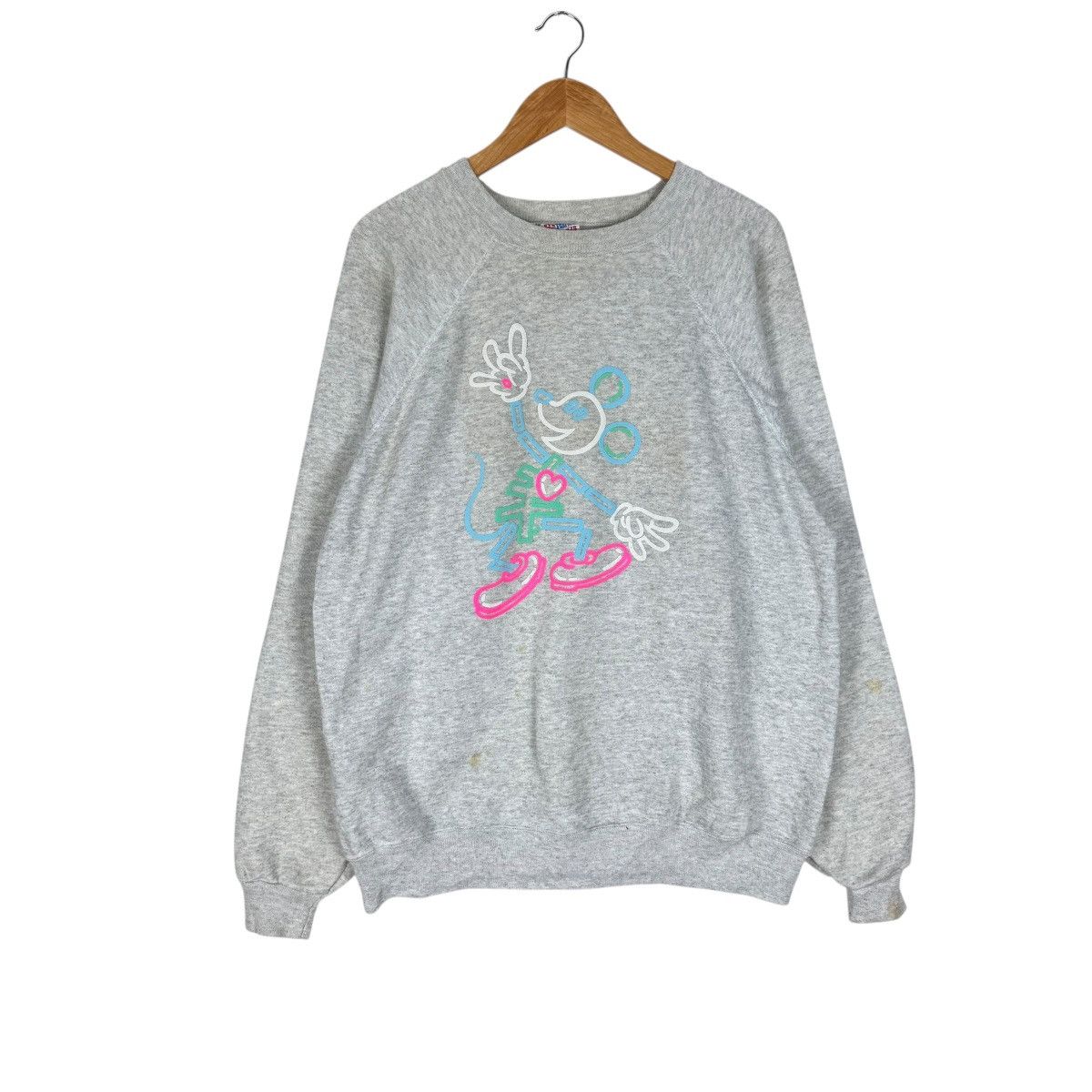 Keith Haring 🌟80s KEITH HARING X MICKEY ART SWEATSHIRTS CREWNECK Size US XL / EU 56 / 4 - 1 Thumbnail