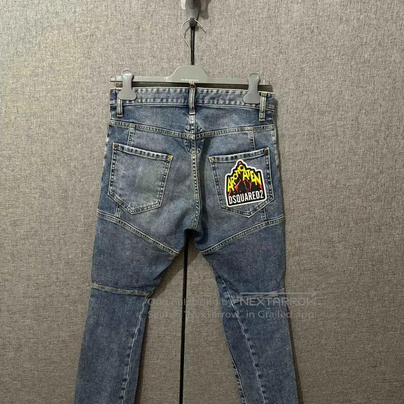 Dsquared2 DSQUARED2 Light Blue Cotton Logo Pants . Size US 27 - 2 Thumbnail