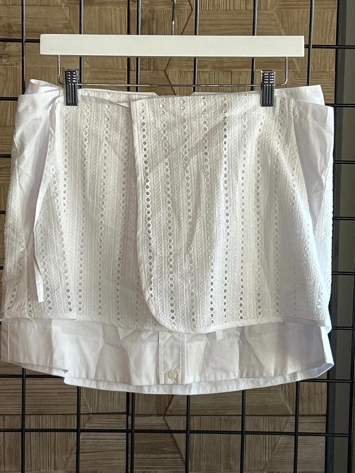 Designer NWT Thakoon Womens Skirt Sz 6 White Eyelet Combo Fairycore Size 28" / US 6 / IT 42 - 1 Thumbnail