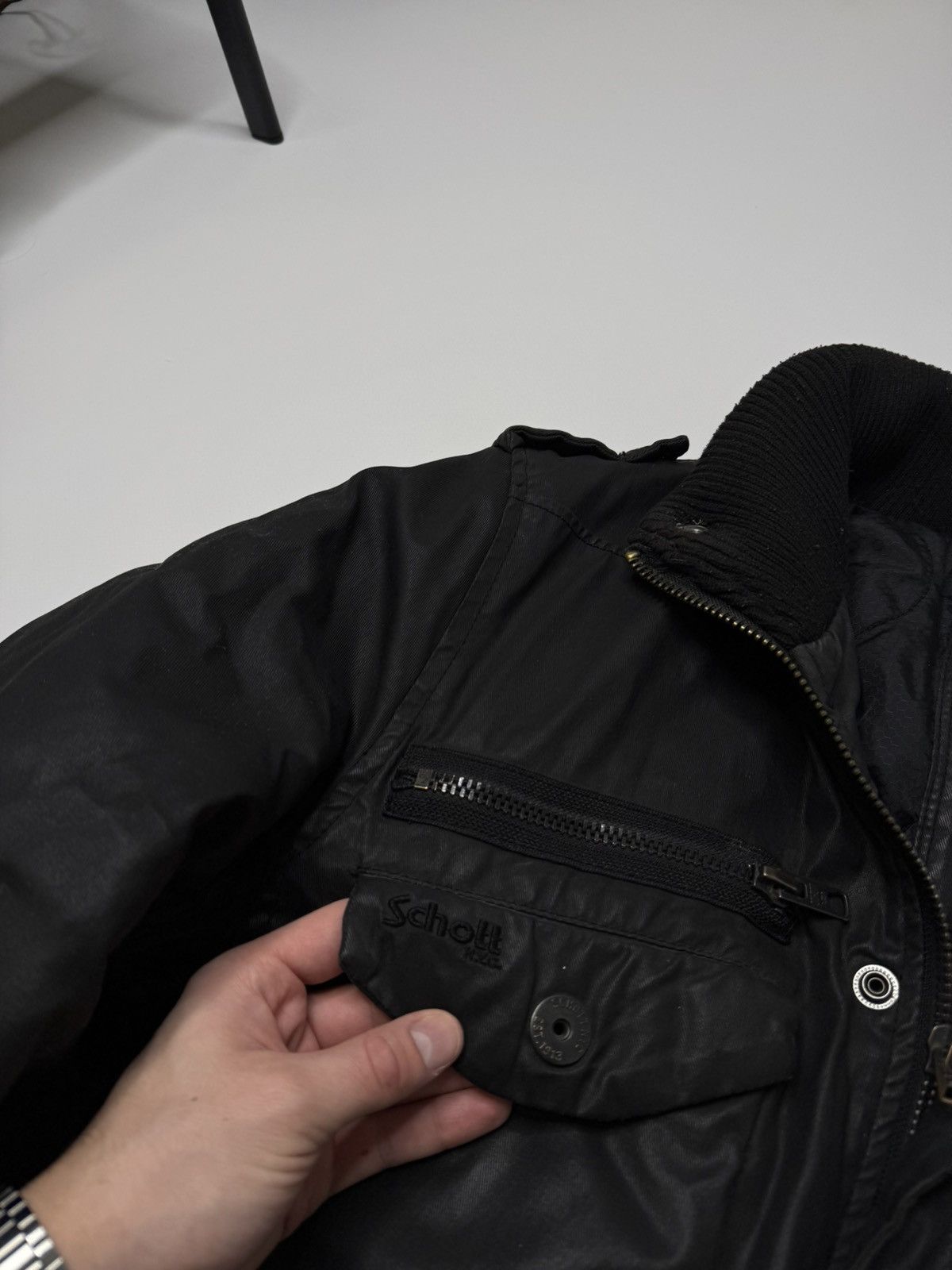 Schott Vintage rare Schott USA Waxed Parka coat 90s 00s barbour old Size US XL / EU 56 / 4 - 7 Thumbnail