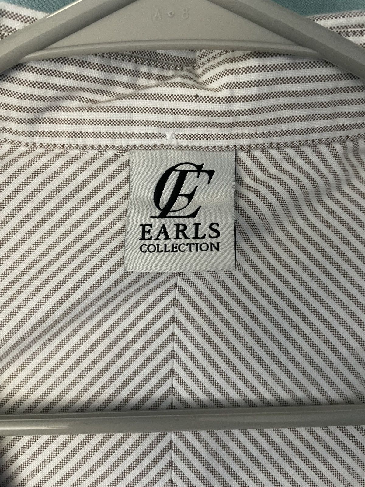 Designer × Other Earls Collection Brown Striped Oxford Shirt – Size XS Size US XS / EU 42 / 0 - 8 Thumbnail