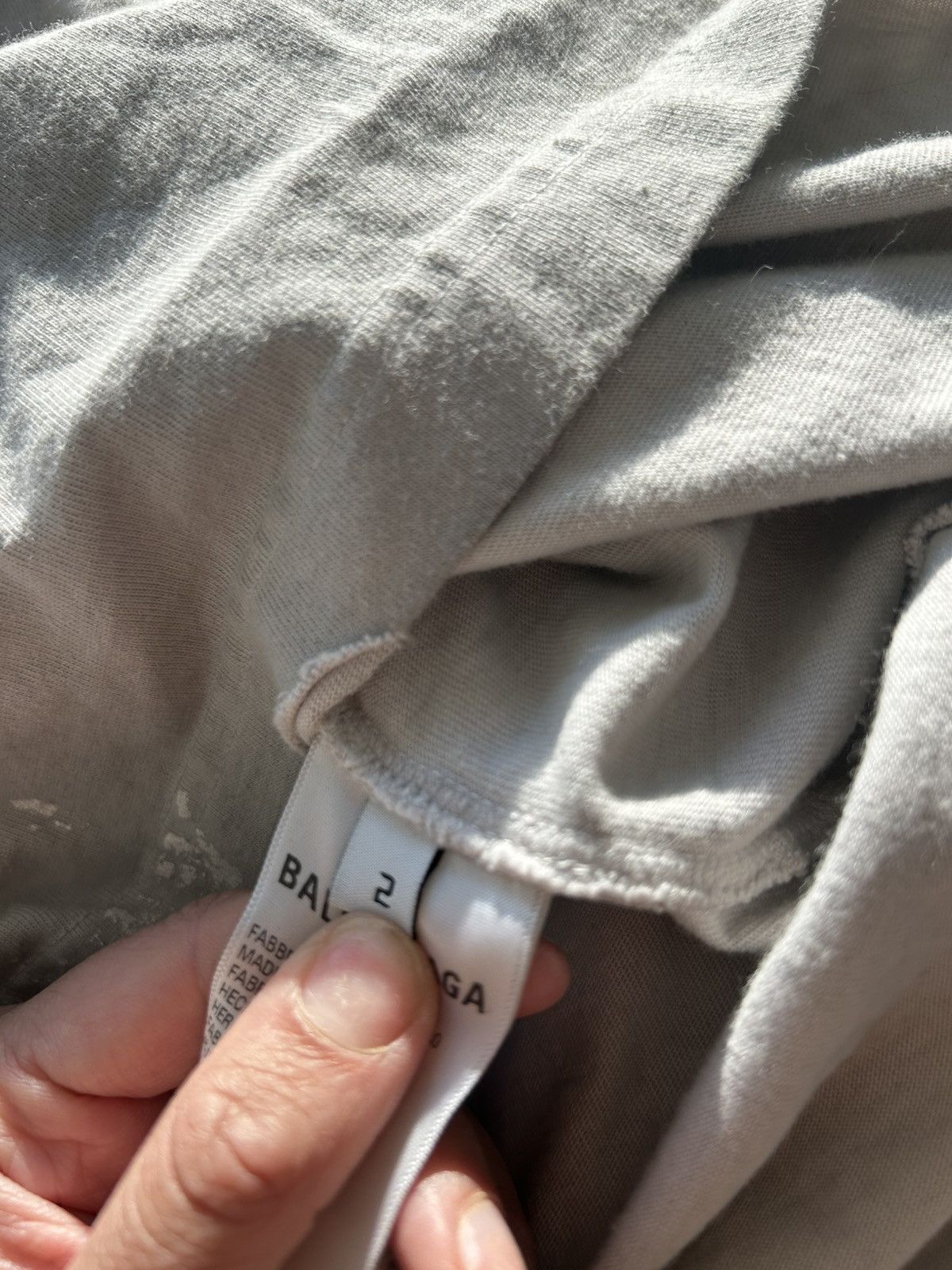 Balenciaga Grey balenciaga tshirt Size US L / EU 52-54 / 3 - 4 Thumbnail