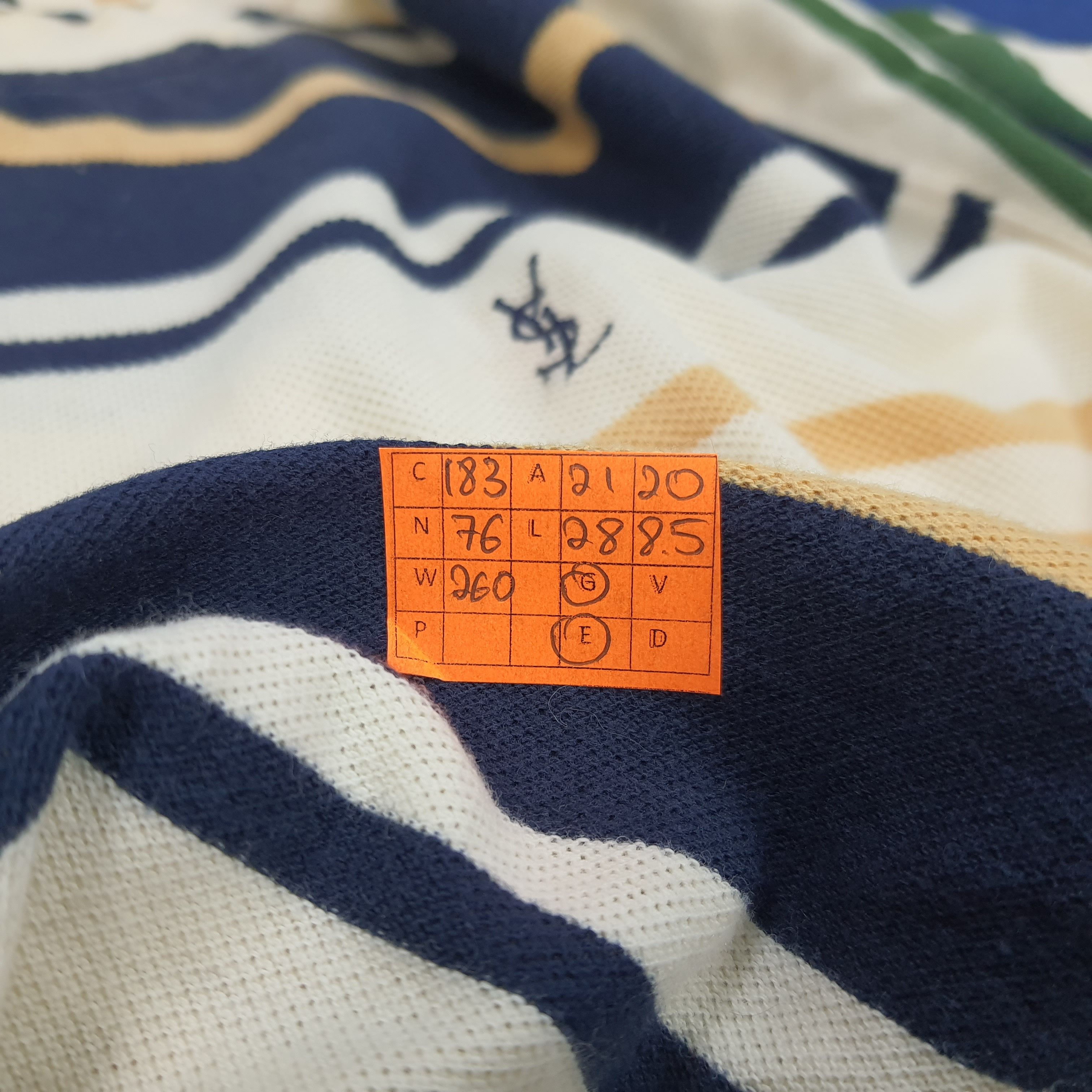 Vintage × Yves Saint Laurent Vintage Yves Saint Laurent Striped Designer Tshirt Size US L / EU 52-54 / 3 - 8 Thumbnail