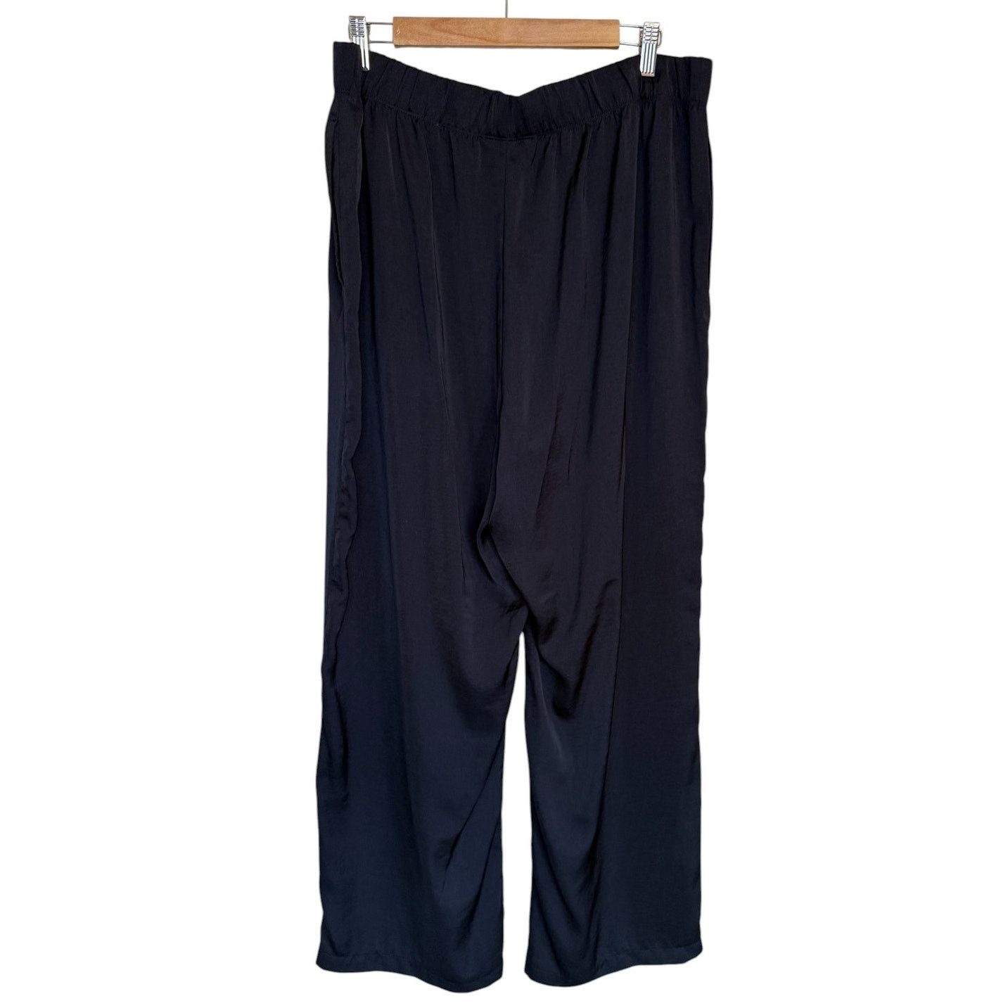 Banana Republic Banana Republic Pants Women X Large Black Wide Leg Pockets Size 37" - 4 Thumbnail