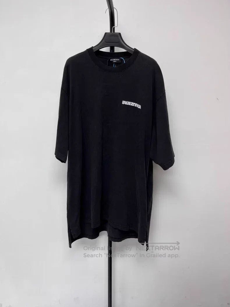 Balenciaga Balenciaga Logo Letter Printed Loose Short Sleeve Crew Nec Size US XL / EU 56 / 4 - 1 Thumbnail