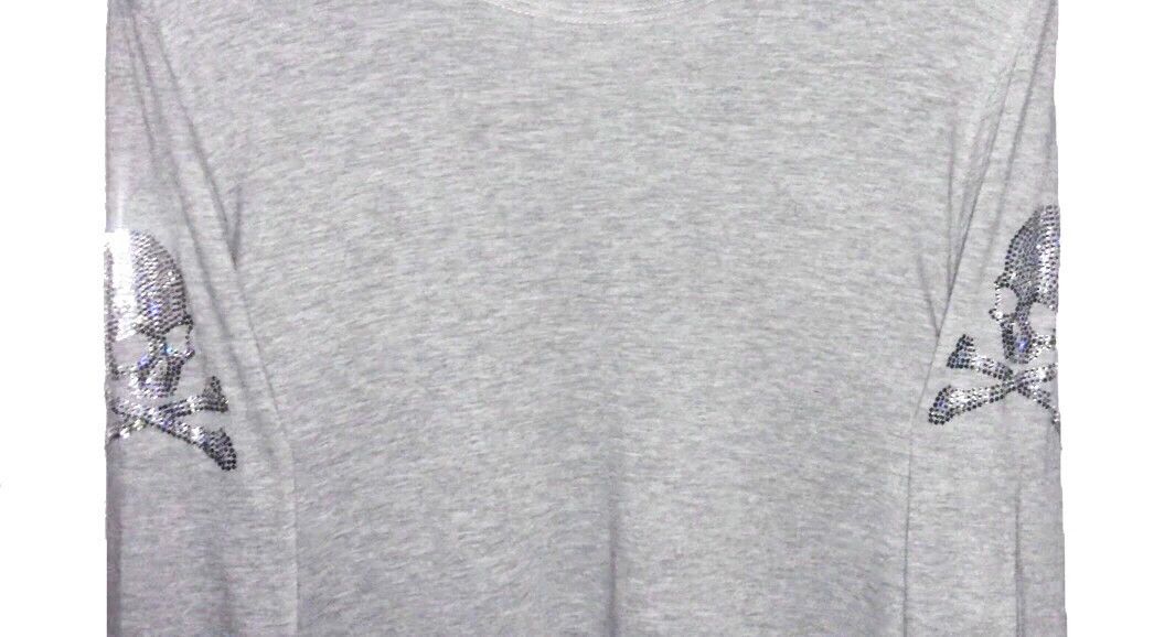 Mastermind Japan MMJ Gray 7/8 Sleeve Rhinestone Skull Tee Size M Size US M / EU 48-50 / 2 - 3 Thumbnail