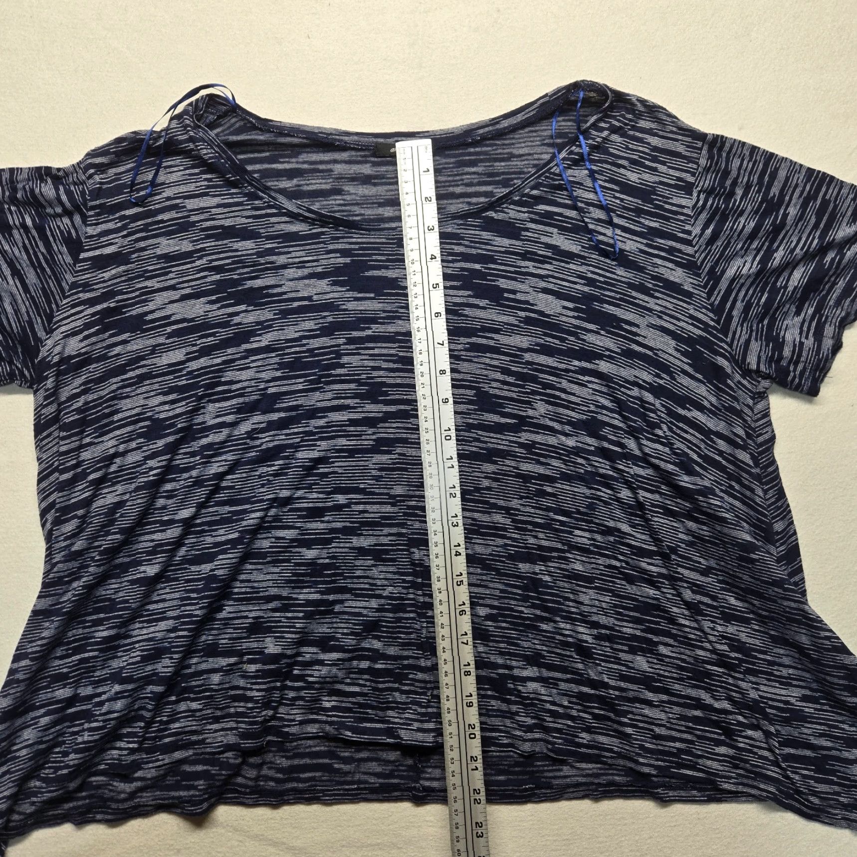 Vintage Ambiance Shirt Short Sleeve Blouse Adult 3XL Blue Solid Women Regular Loose Casual Shirt 3XL Women Size XXL / US 16-18 / IT 52-54 - 5 Thumbnail