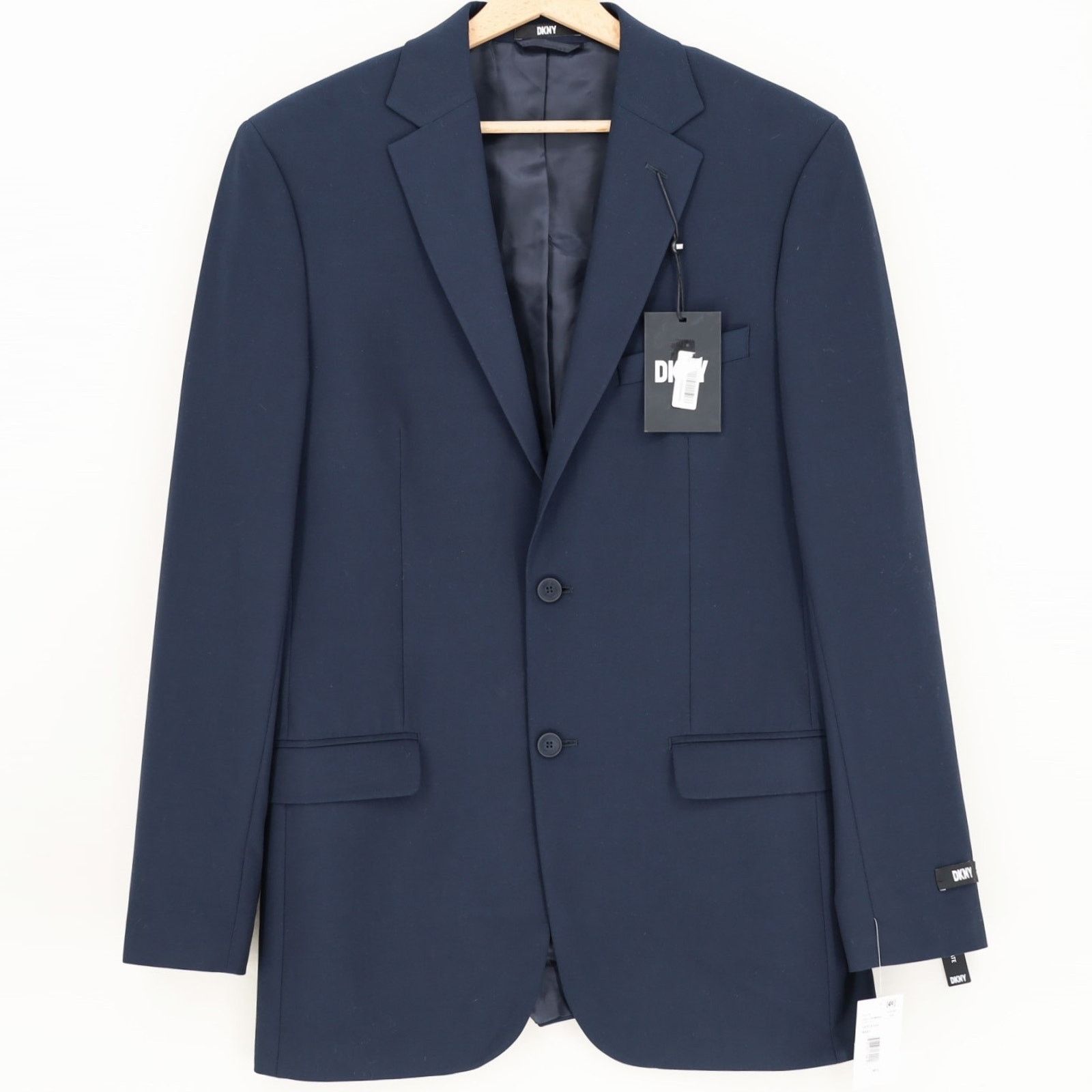 DKNY DKNY Men's Navy Stretch Modern-Fit Tailored Suit Jacket 40L Size 40L - 2 Thumbnail