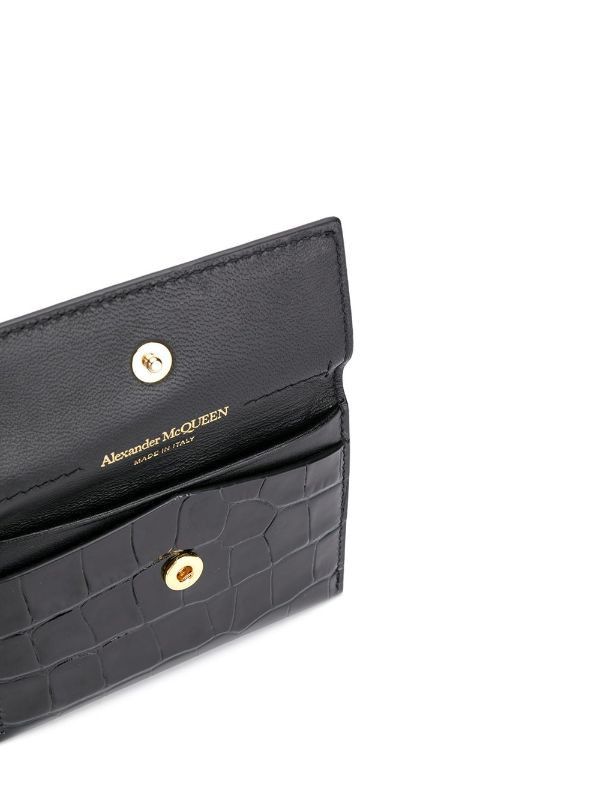 Alexander McQueen o1s22i1n1024 Size: OS / Envelope Skull Cardholder in Black Size ONE SIZE - 3 Thumbnail