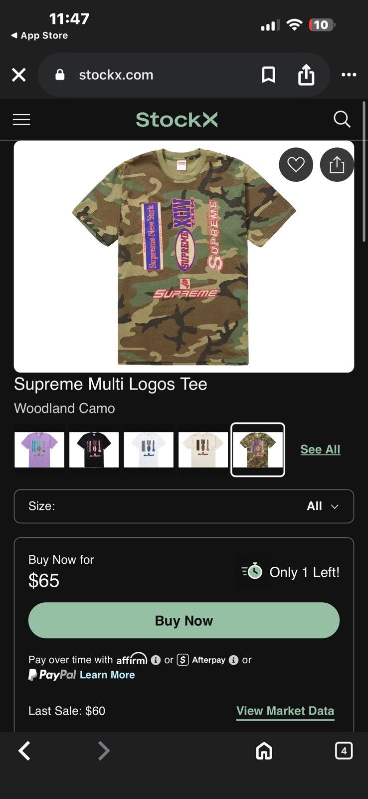 Supreme Medium Supreme Camo Shirt Adult Fall/winter 2021 Collection Size US M / EU 48-50 / 2 - 3 Thumbnail