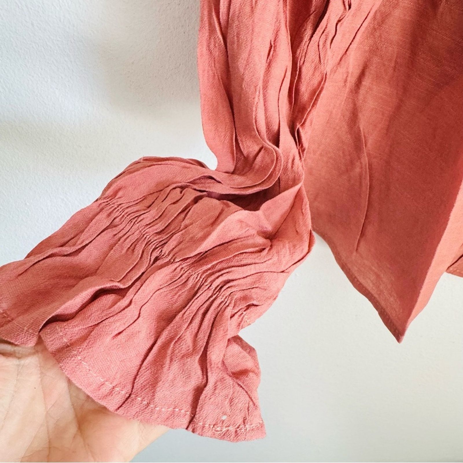 Nordstrom NEW PEPPER Dusty Rose Pink Crochet Lace $88 Blouse Shirt Top Size S / US 4 / IT 40 - 6 Thumbnail