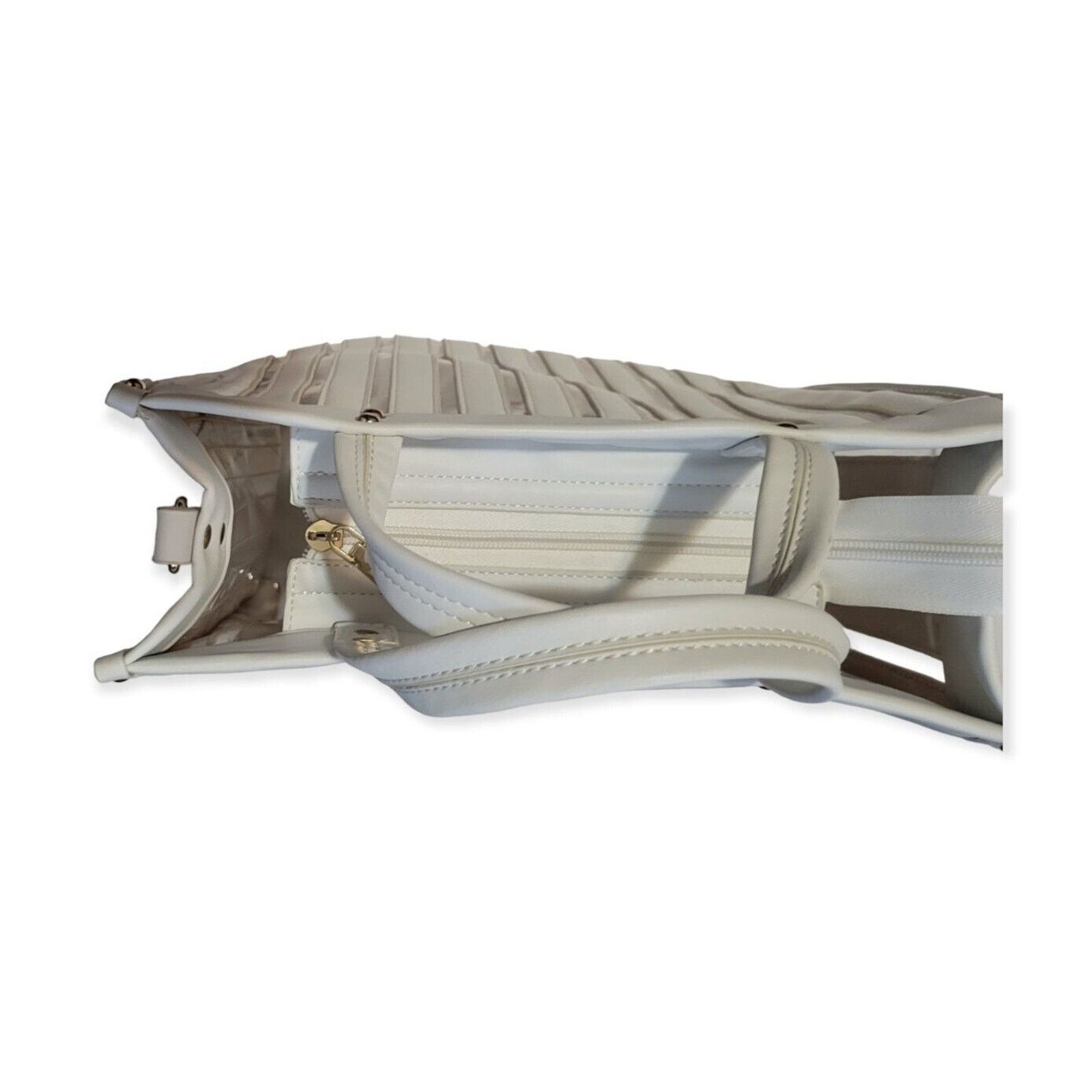 Other Multi Stripes Enamel Leather Vinyl/Tote Bag/ /white/Stripe Size ONE SIZE - 3 Thumbnail