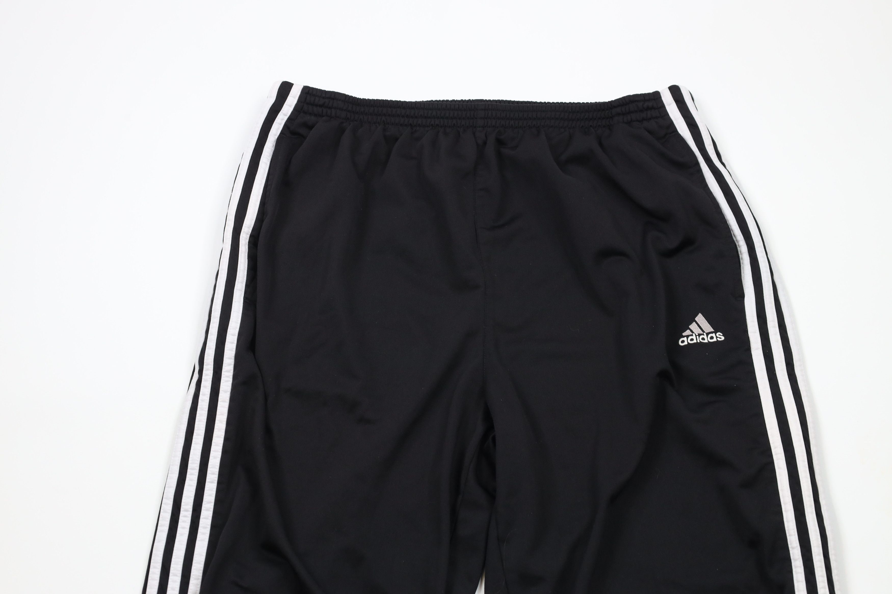 Adidas × Vintage Vintage Y2K 2000 Adidas Wide Leg Tearaway Pants Black Size US 38 / EU 54 - 2 Thumbnail