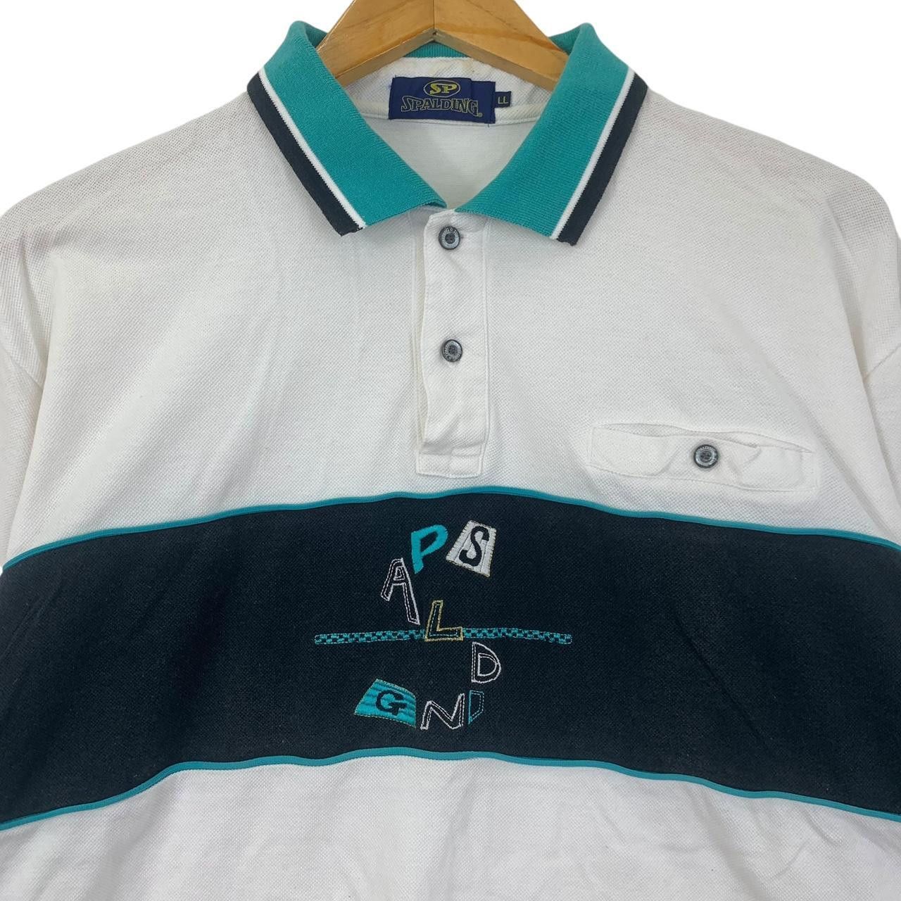Vintage Vintage SPALDING TENNIS Twin Tipped Polo Tee Shirt Top Snap Size US XL / EU 56 / 4 - 6 Thumbnail