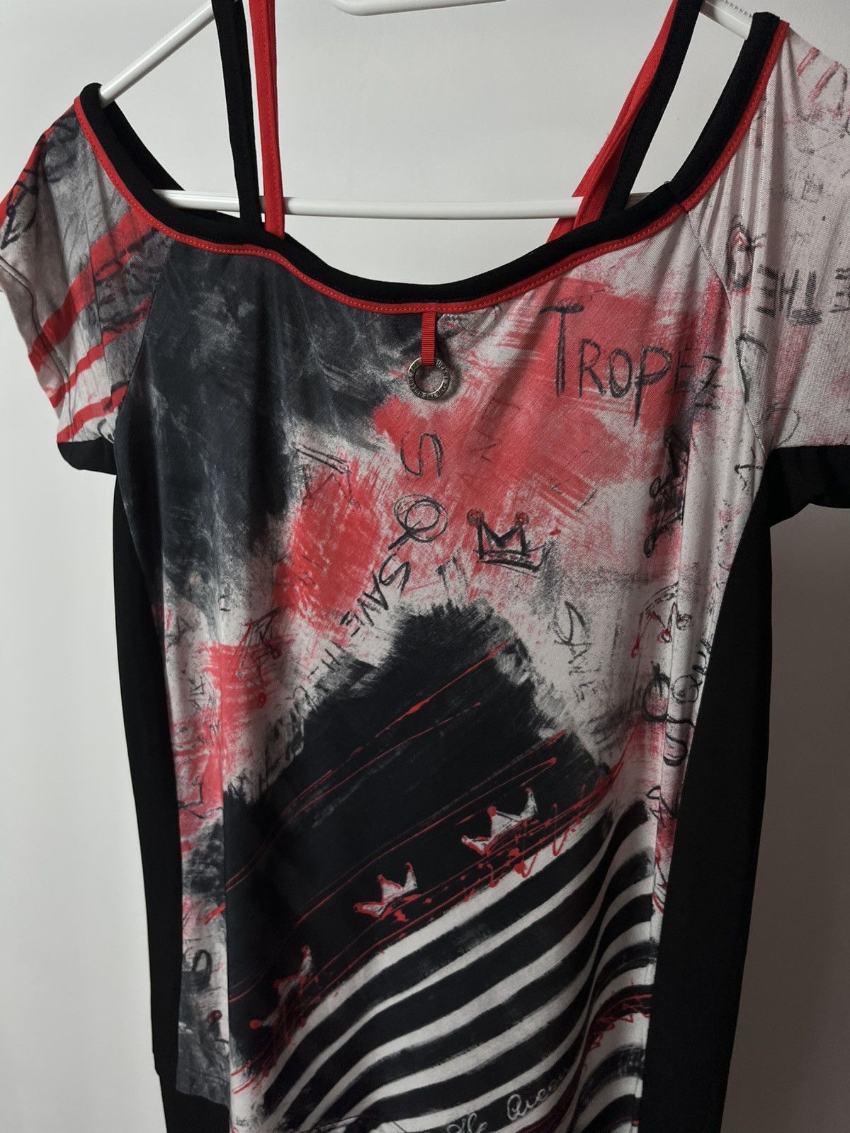 Japanese Brand Save the Queen Graphic Print Midi Dress Made in Italy Size XL / US 12-14 / IT 48-50 - 8 Thumbnail