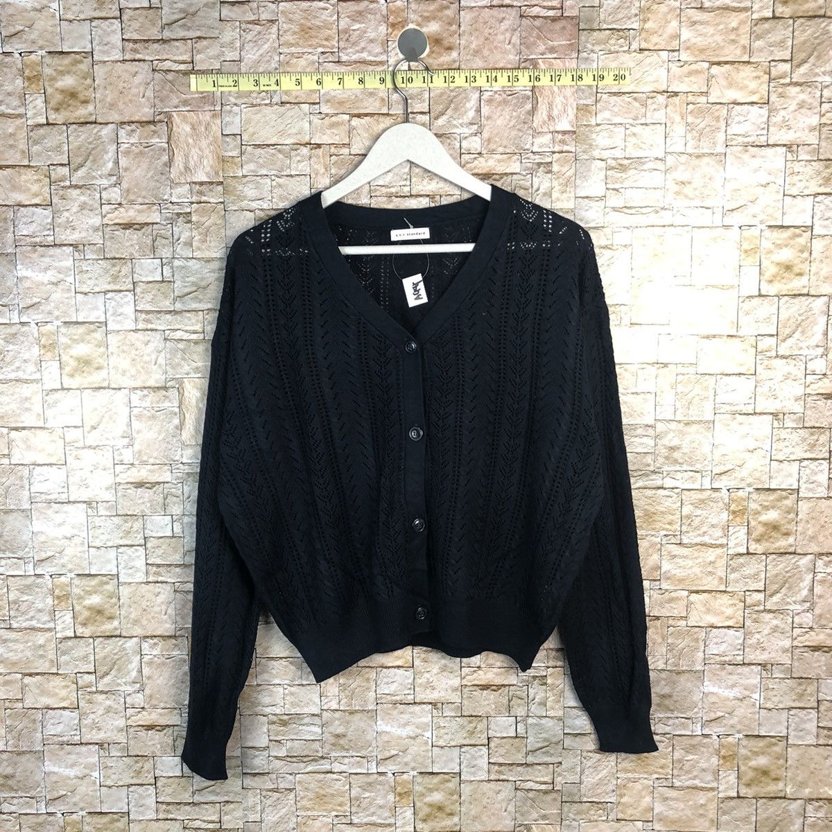 Japanese Brand A.V.V Standard Dark Blue Cardigan Knitwear #A941 Size L / US 10 / IT 46 - 1 Thumbnail