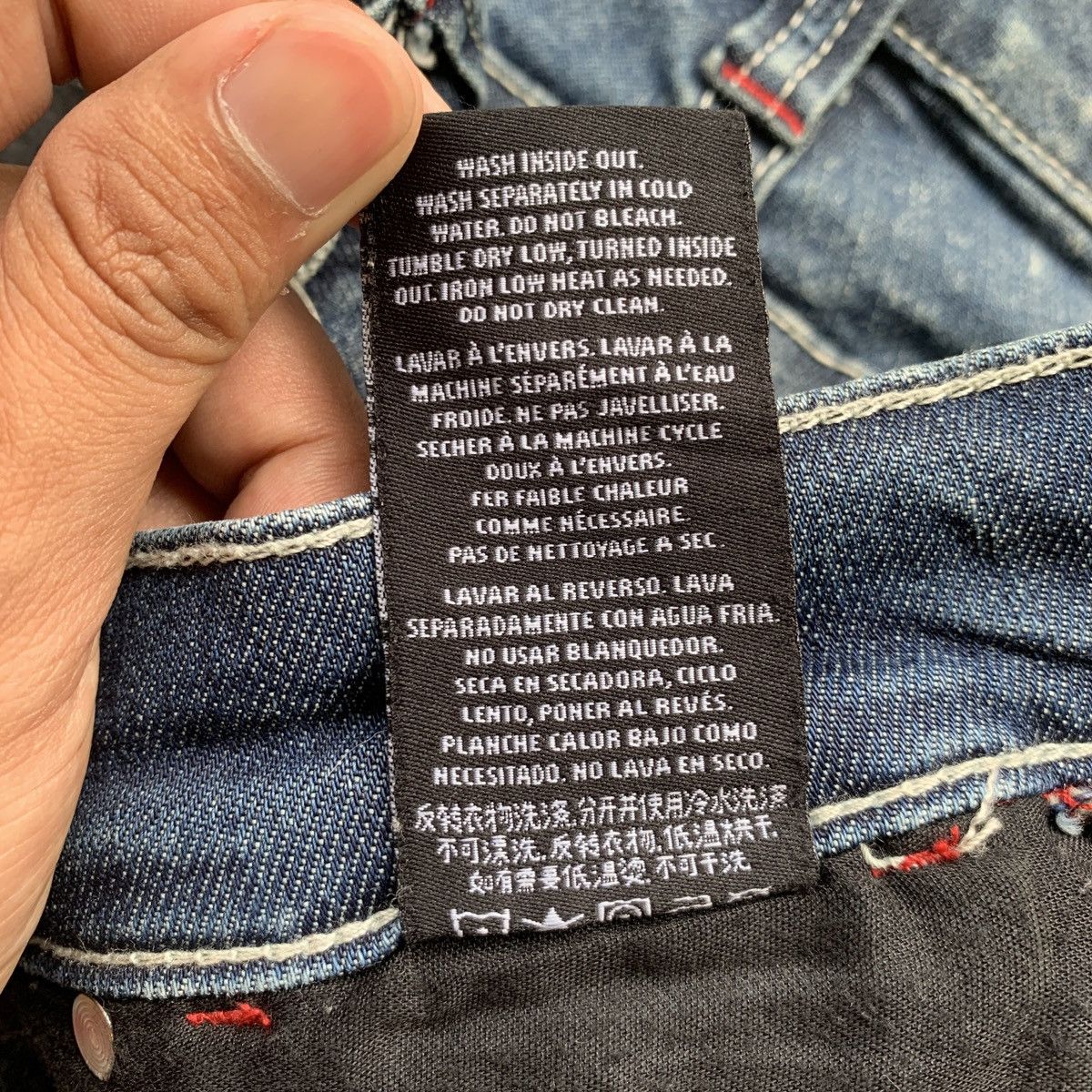 Le Grande Bleu (L.G.B.) Distressed Affliction Flared Jeans LGB Ifsix GOA Style Size US 29 - 10 Thumbnail