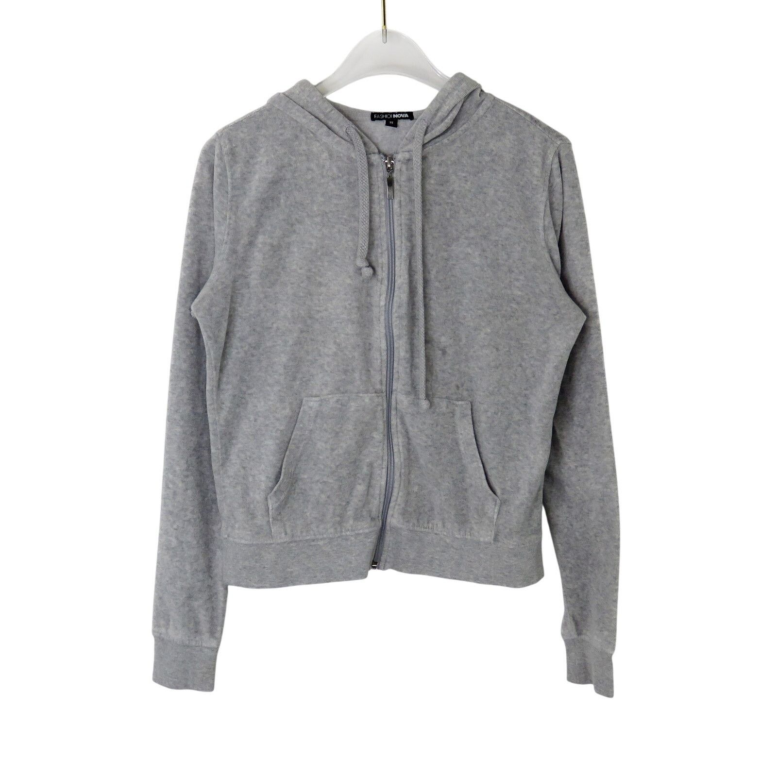 Other Fashion Nova Gray Velour Tracksuit Matching Set XS Size XS / US 0-2 / IT 36-38 - 3 Thumbnail