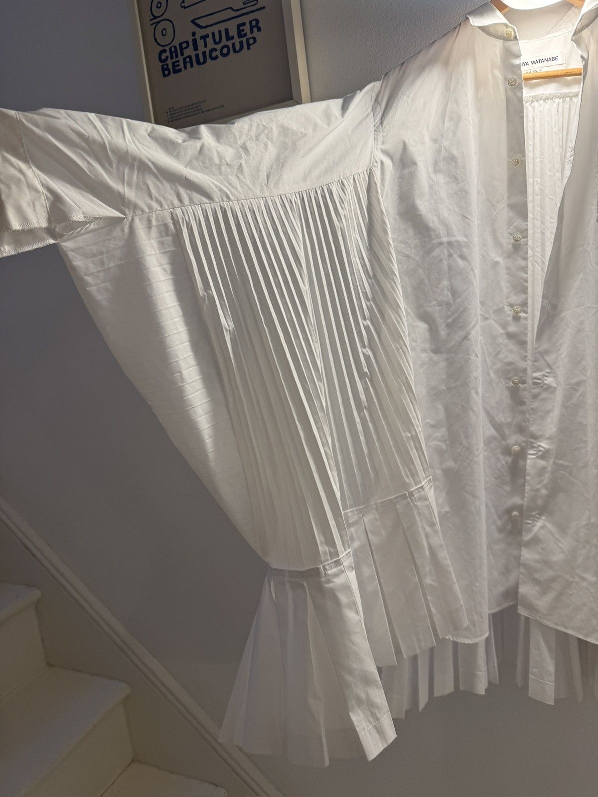 Junya Watanabe Junya Watanabe white pleated minidress Size XS / US 0-2 / IT 36-38 - 3 Thumbnail