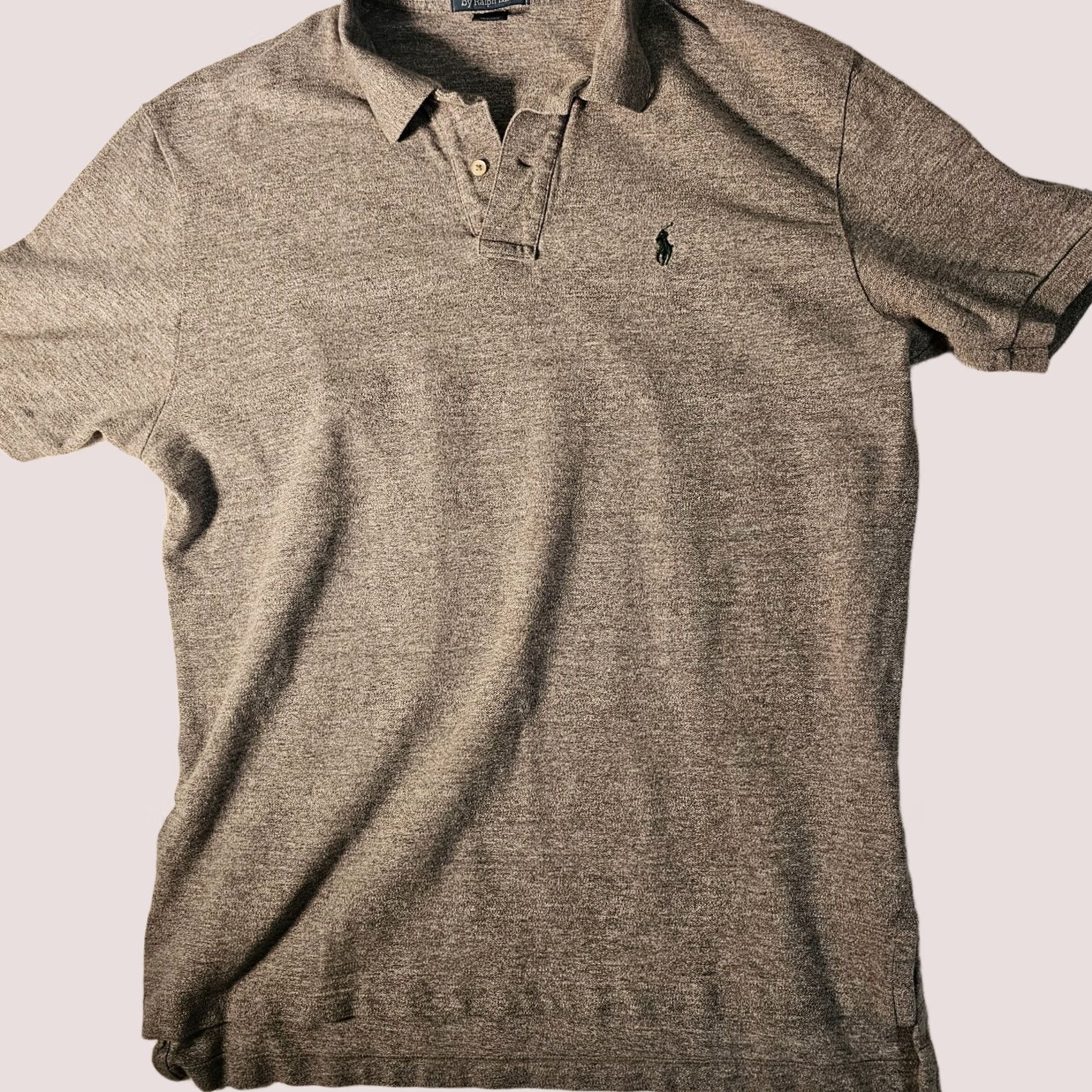 Polo Ralph Lauren Polo by Ralph Lauren Polo Men's Gray Short Sleeve Cotton Casual Shirt XL Logo Pony Embroidered Button Up Polo Shirt Size US XL / EU 56 / 4 - 1 Thumbnail
