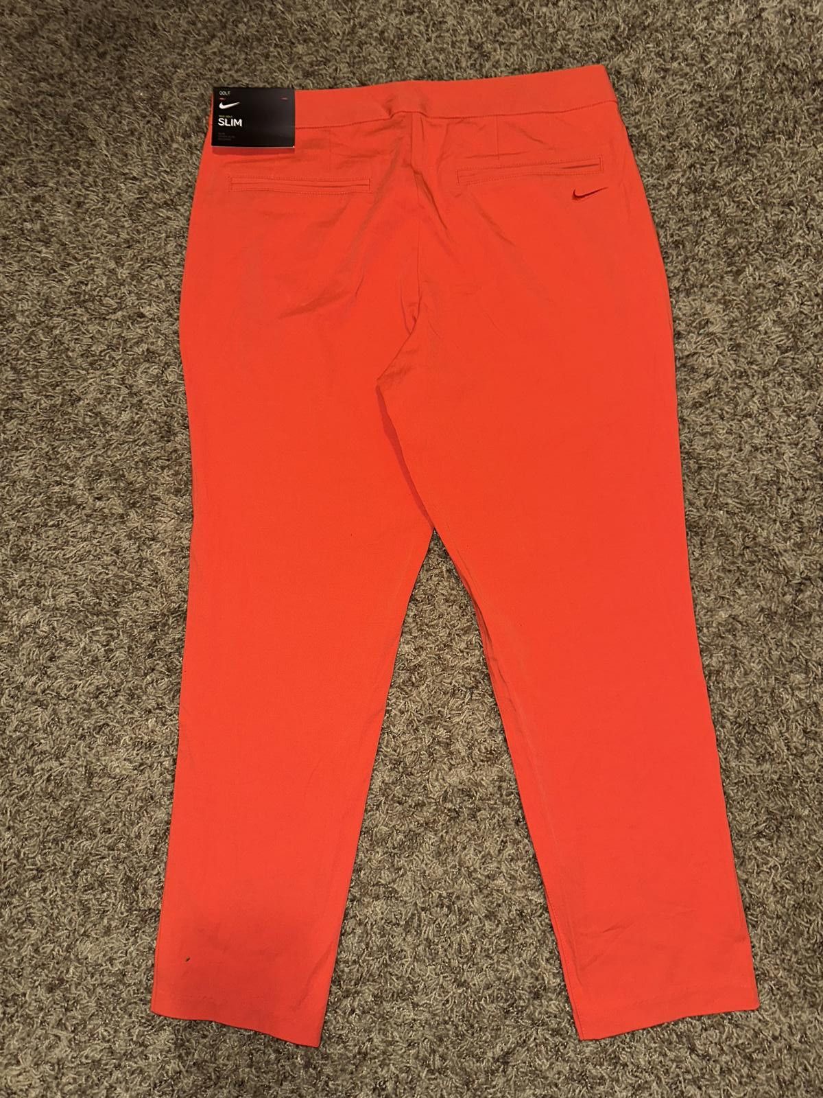 Nike Nike Golf Womens Slim Crop Orange/Red Capri Pants Sample Size 27" / US 4 / IT 40 - 4 Thumbnail