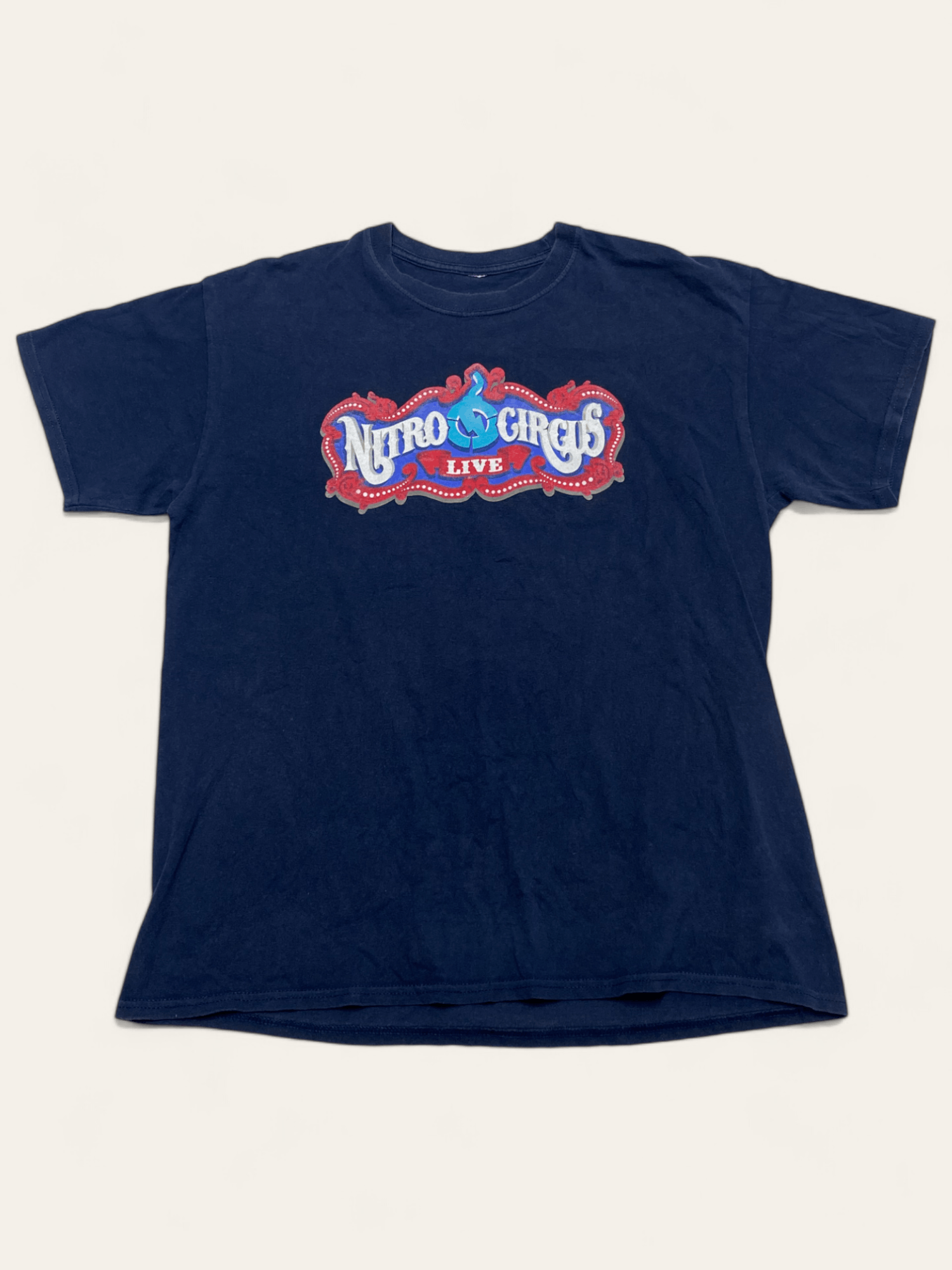 Vintage Vintage NITRO CIRCUS Big Logo Europe Tour T Shirt Navy Faded Size US M / EU 48-50 / 2 - 1 Thumbnail