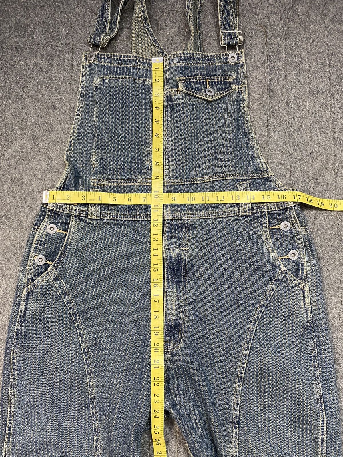 PPFM PPFM Bib Overall Striped Twill Double Knee Denim Size 34 Size US 34 / EU 50 - 9 Thumbnail