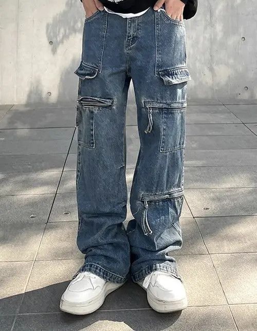 Vintage Cargo Jeans Men Size US 30 / EU 46 - 1 Thumbnail