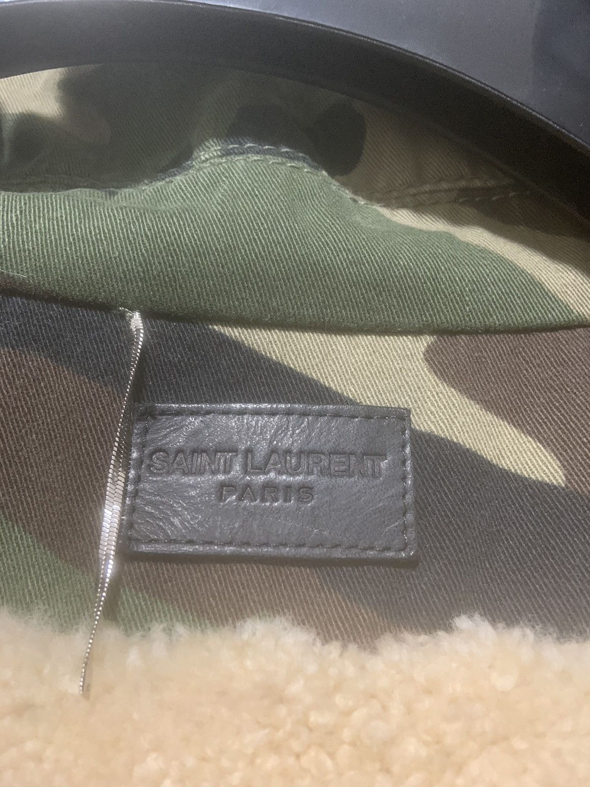 Anthony Vaccarello Saint Laurent Paris FW19 Sherling Camo Bomber Size US XL / EU 56 / 4 - 10 Thumbnail