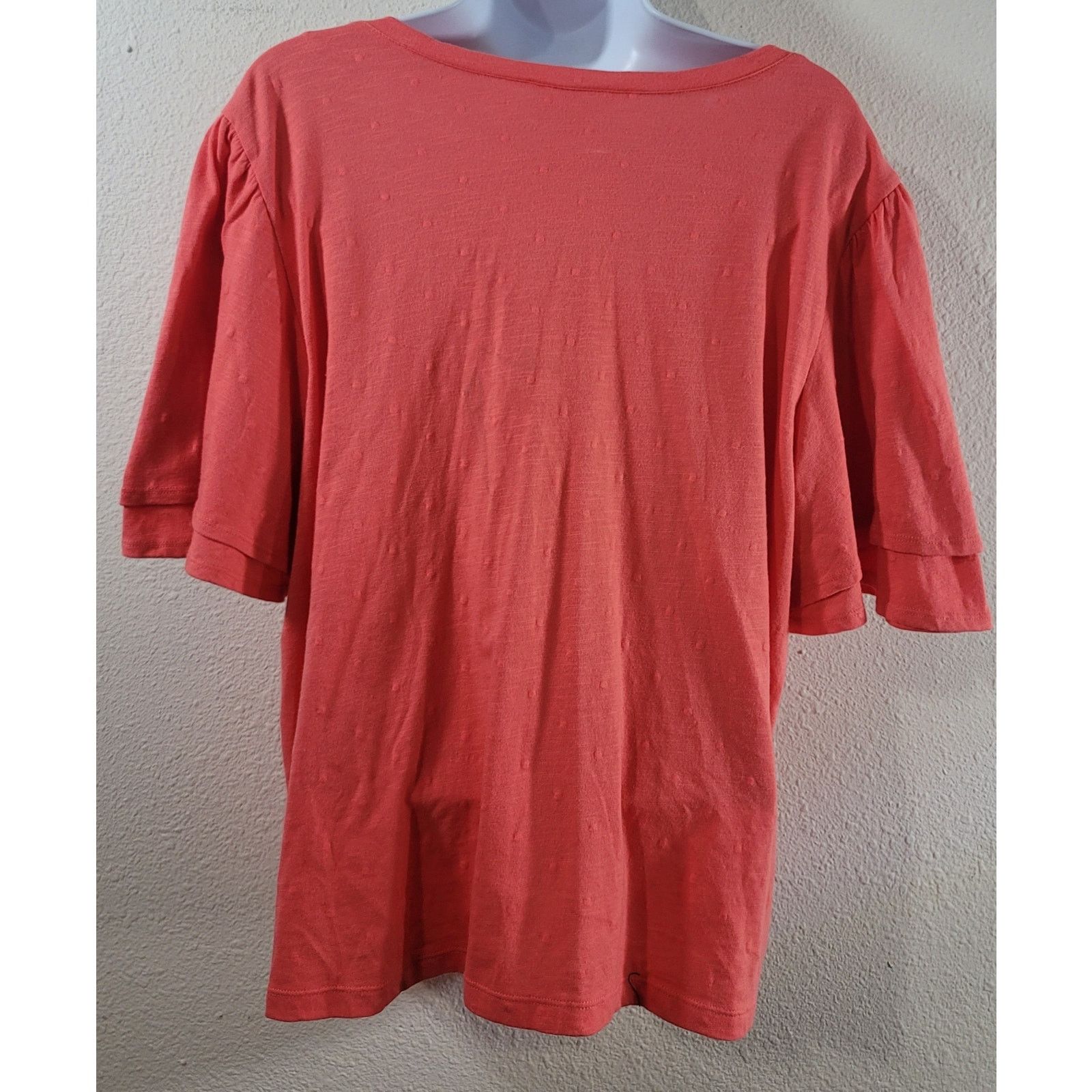 Other Time And Tru Orange Bumpy Raised Material Top XXL 20 Size XXL / US 16-18 / IT 52-54 - 2 Thumbnail