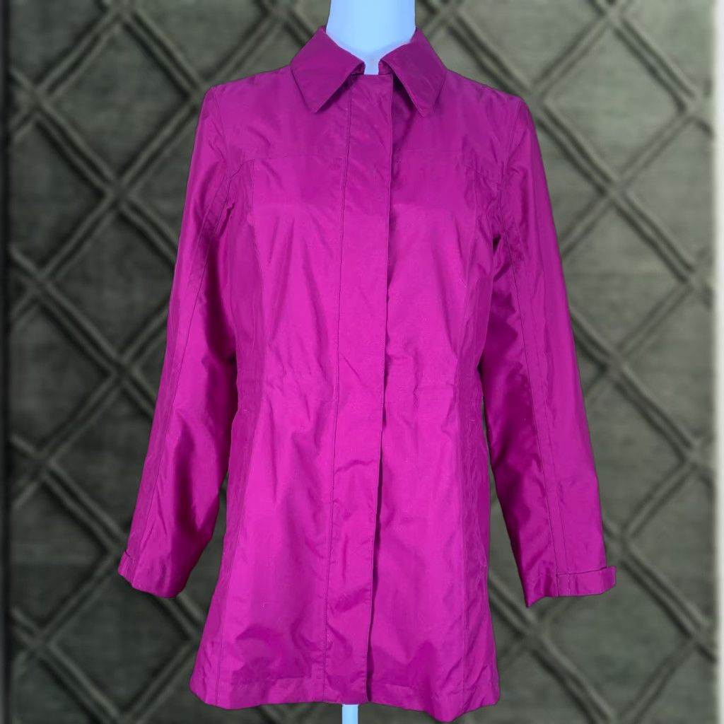 Pinko VINTAGE Lands Ends Womens Full Zip Snap Closure Jacket Long Sleeve Pink Size Small 6-8 Size S / US 4 / IT 40 - 1 Thumbnail