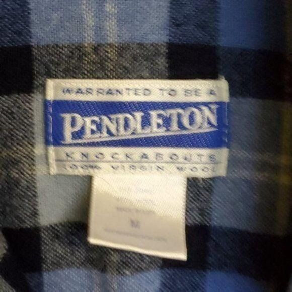 Pendleton Pendleton Vintage 100% Wool Blue Plaid LS Casual Button Down Size US M / EU 48-50 / 2 - 3 Thumbnail